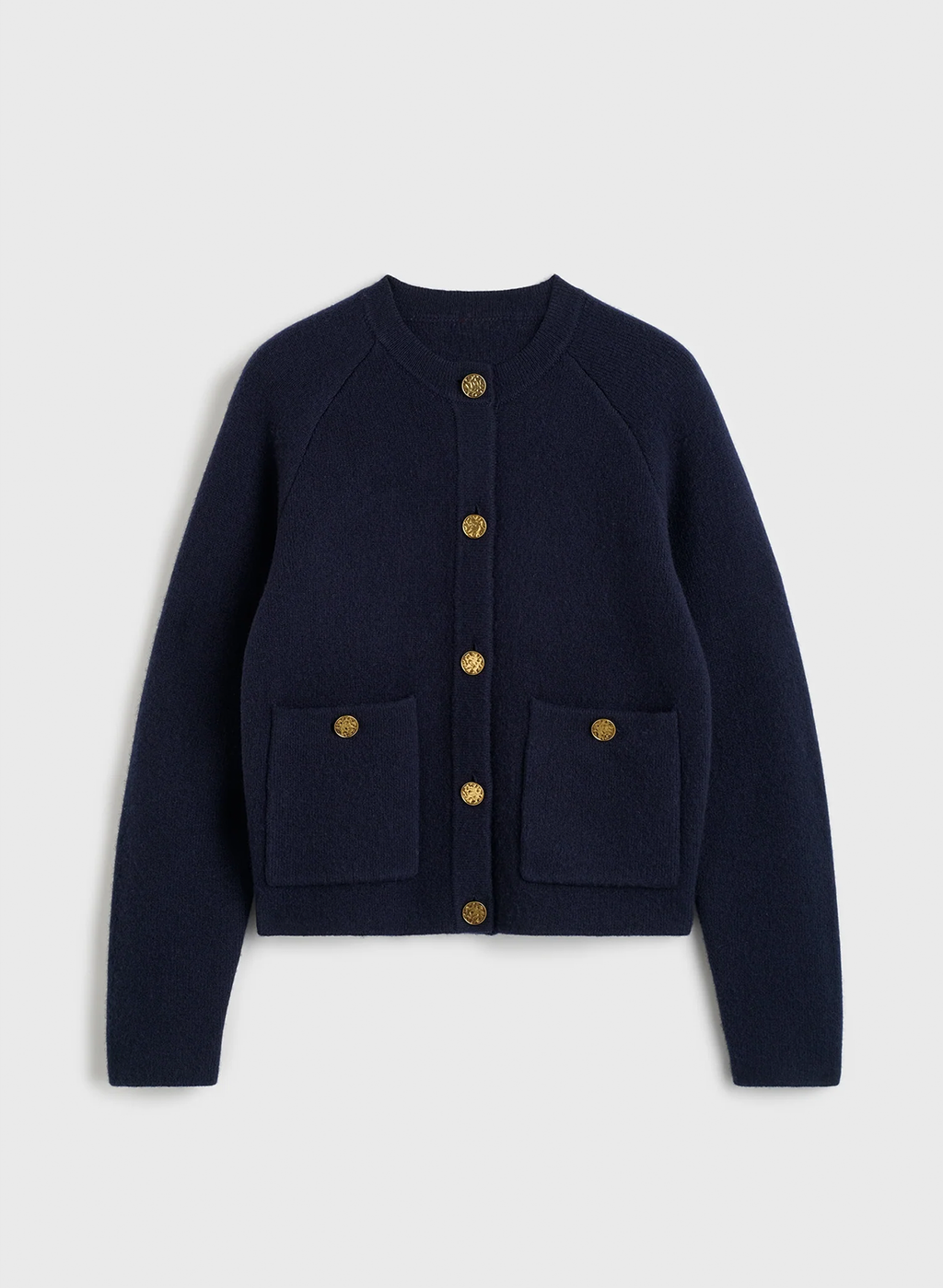 Hammered button cardigan