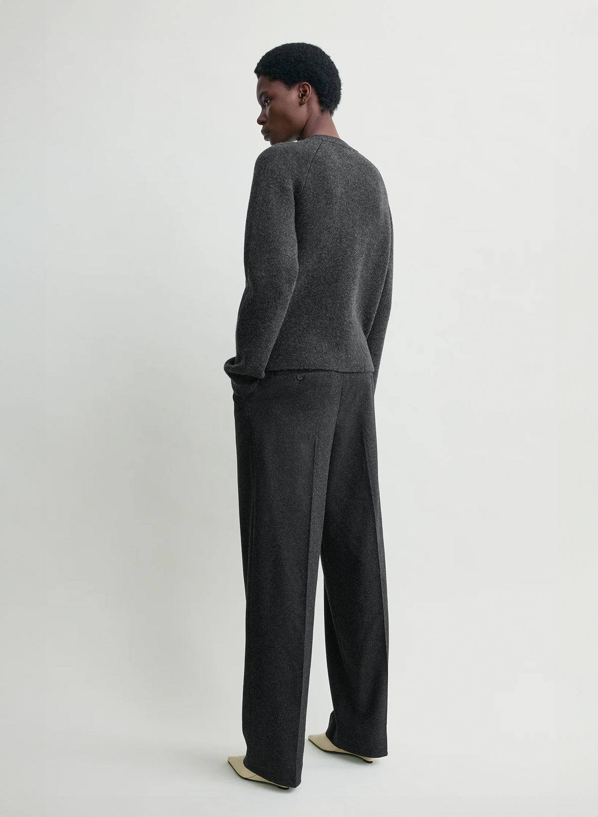 Hammered button cardigan