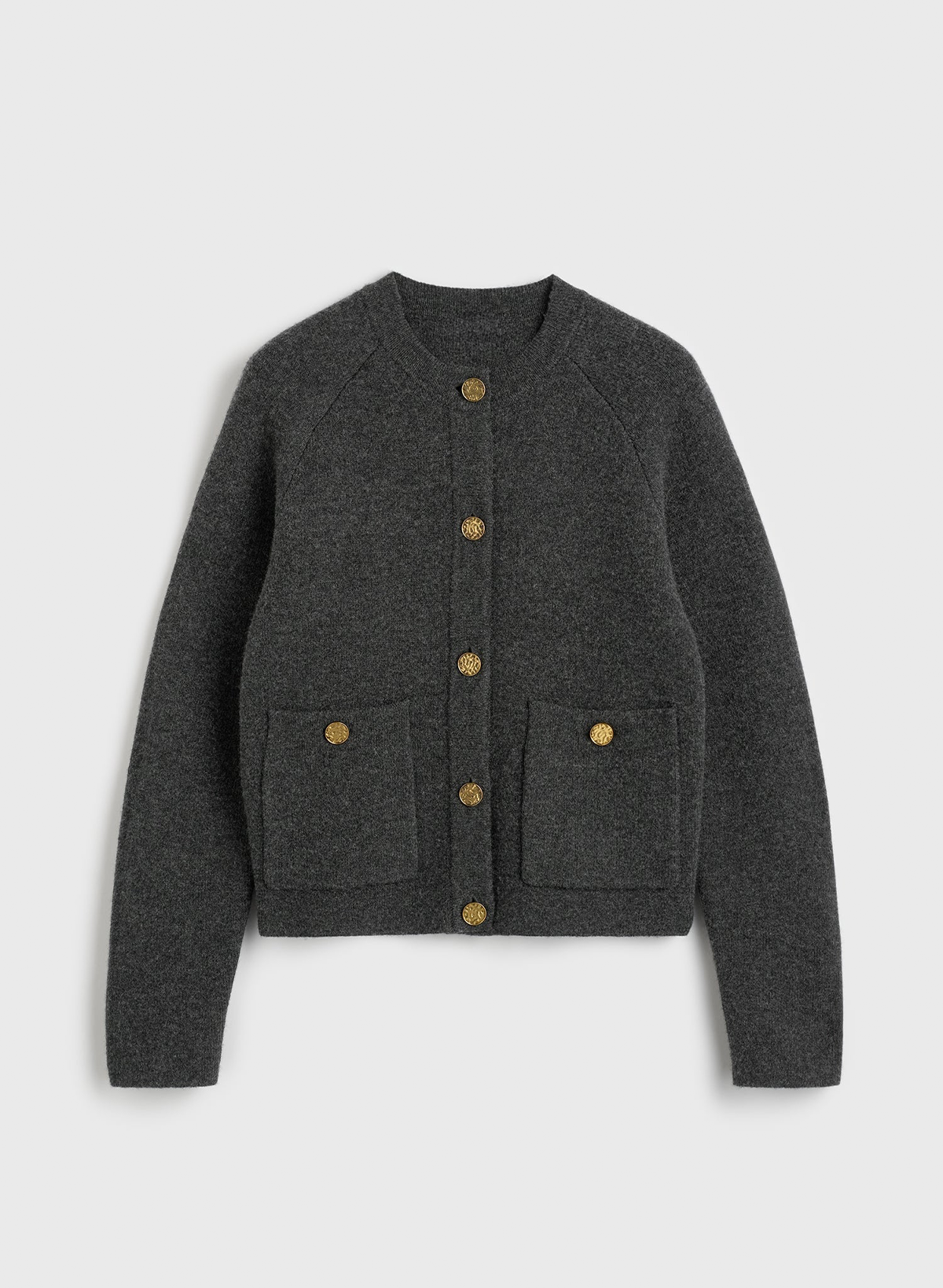 Hammered button cardigan