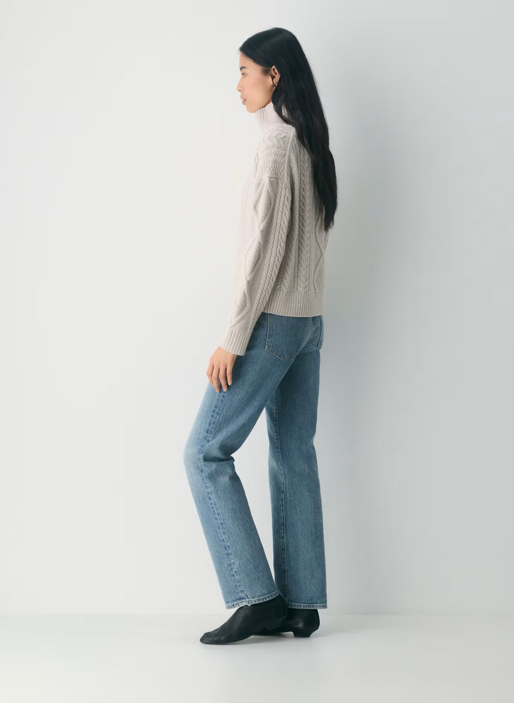 Heritage Knit Merino Wool Hi-hip Turtleneck