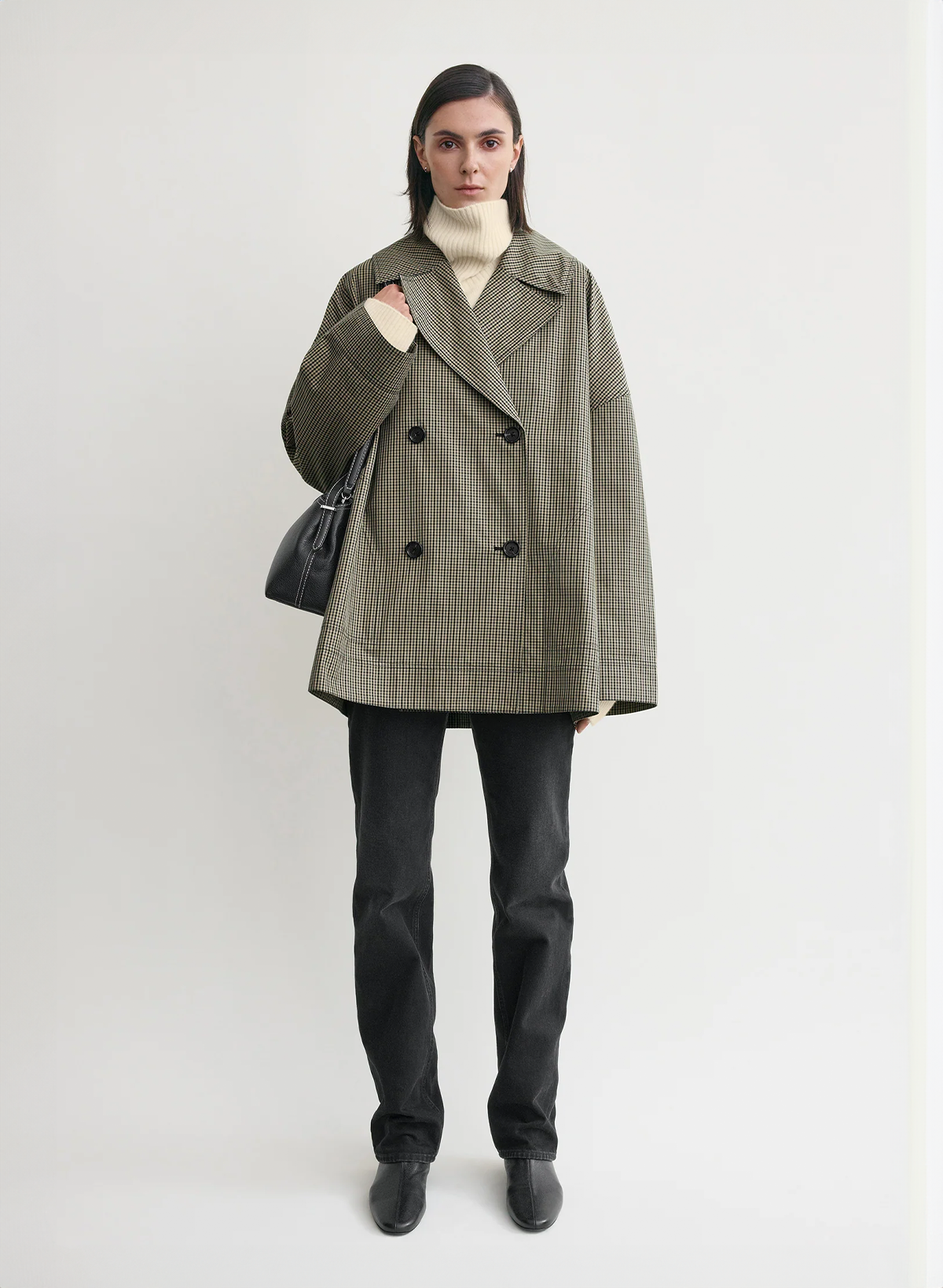 Classic Plaid Cape Coat