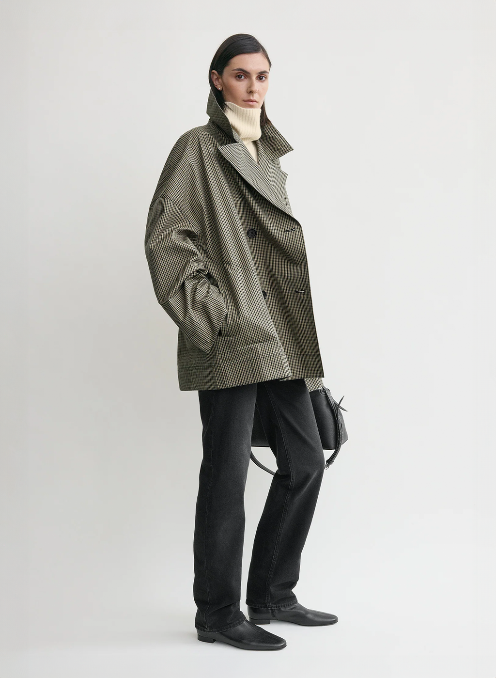 Classic Plaid Cape Coat