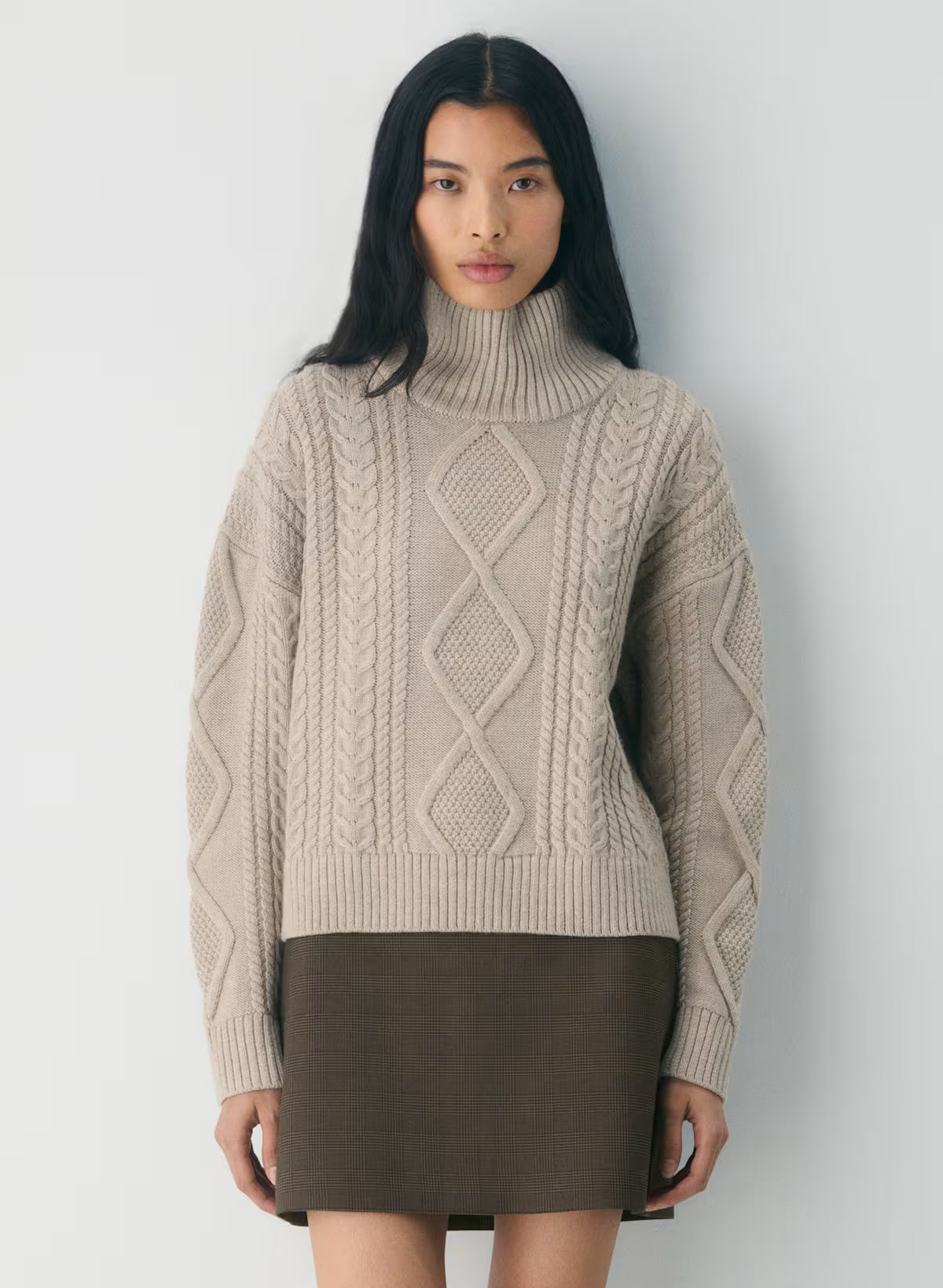 Heritage Knit Merino Wool Hi-hip Turtleneck