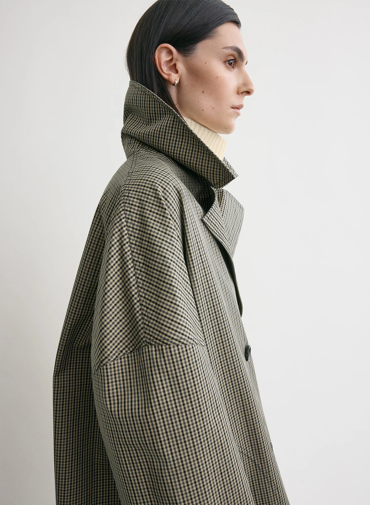 Classic Plaid Cape Coat