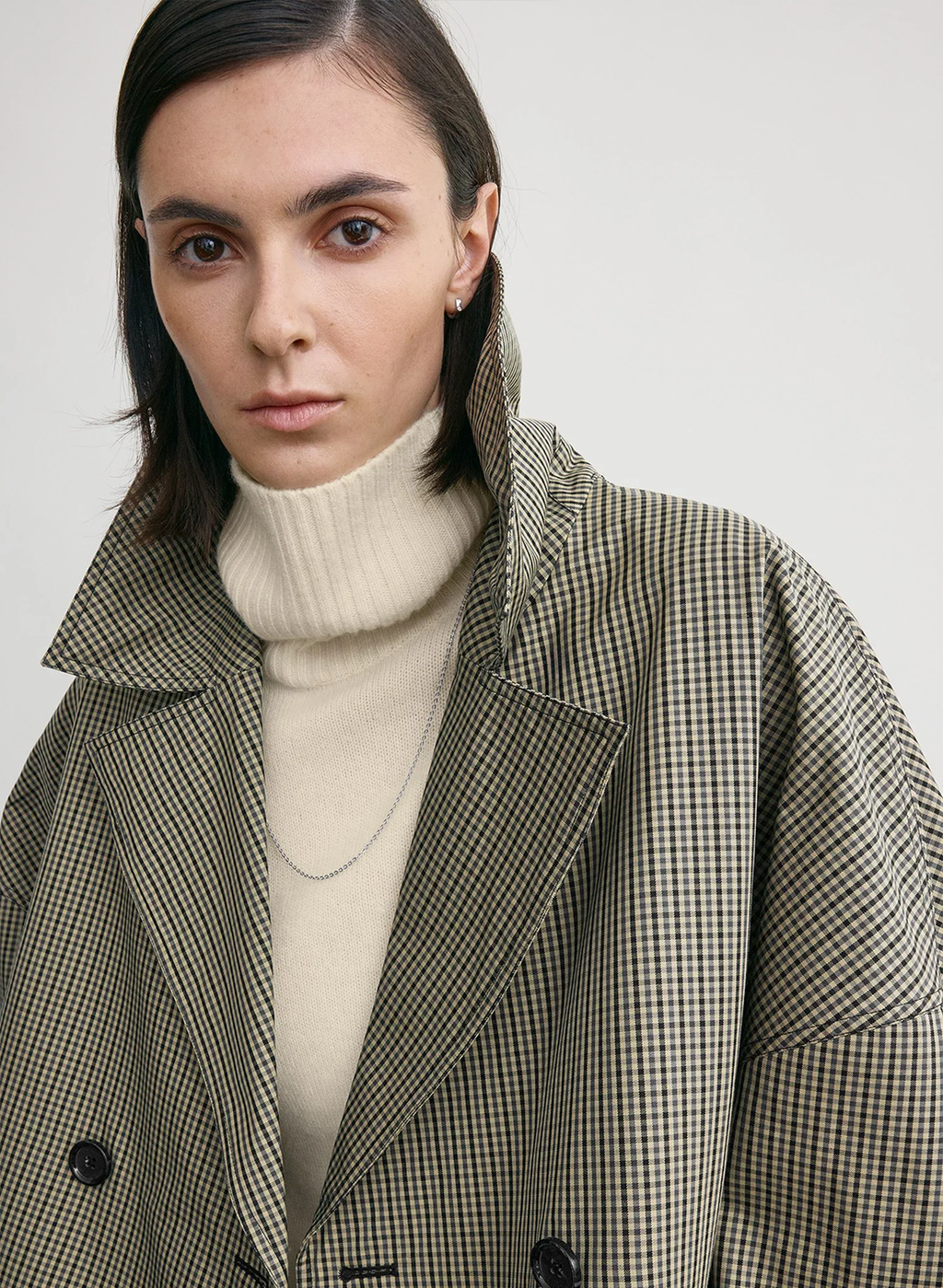 Classic Plaid Cape Coat