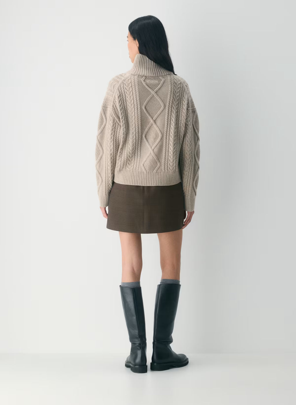 Heritage Knit Merino Wool Hi-hip Turtleneck