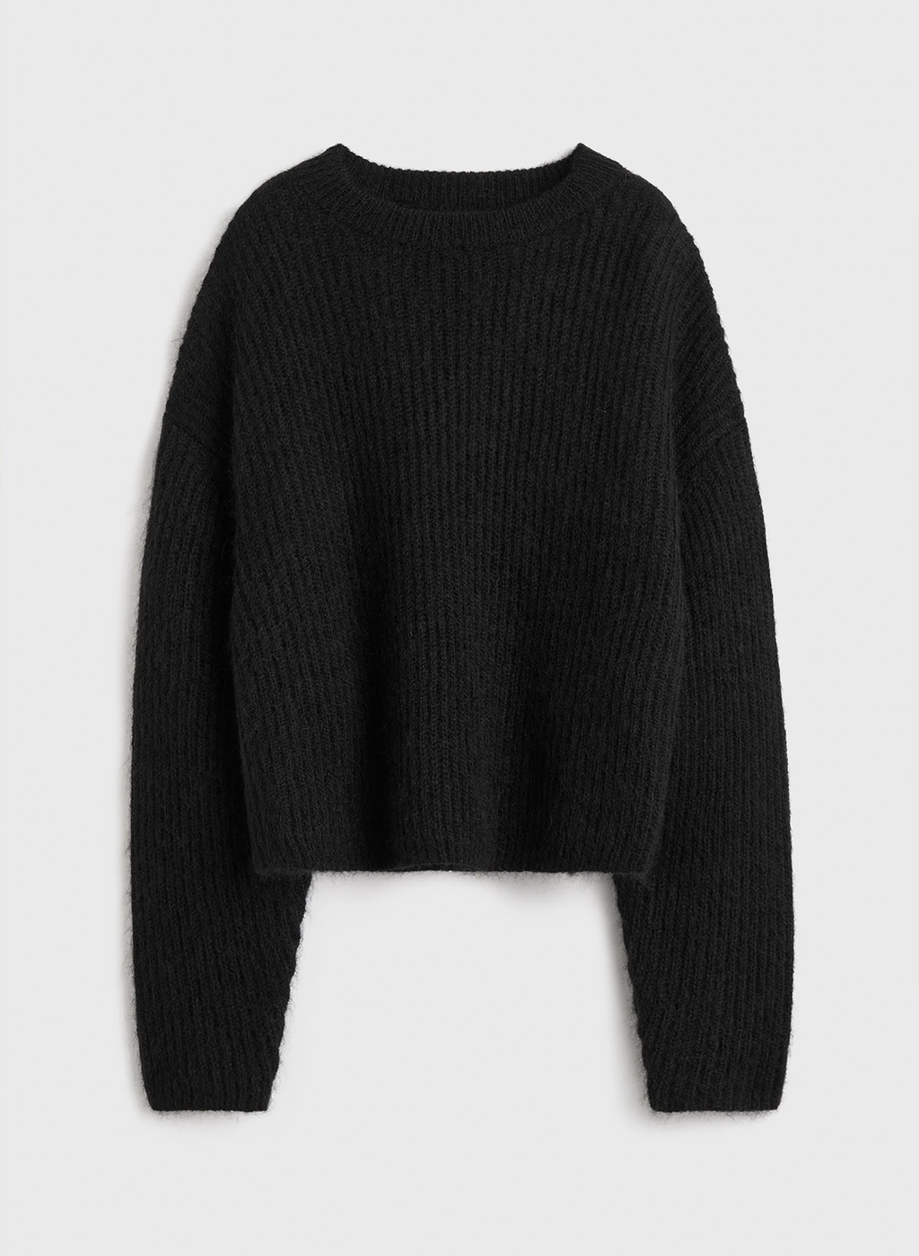 Pintucked sweater charcoal