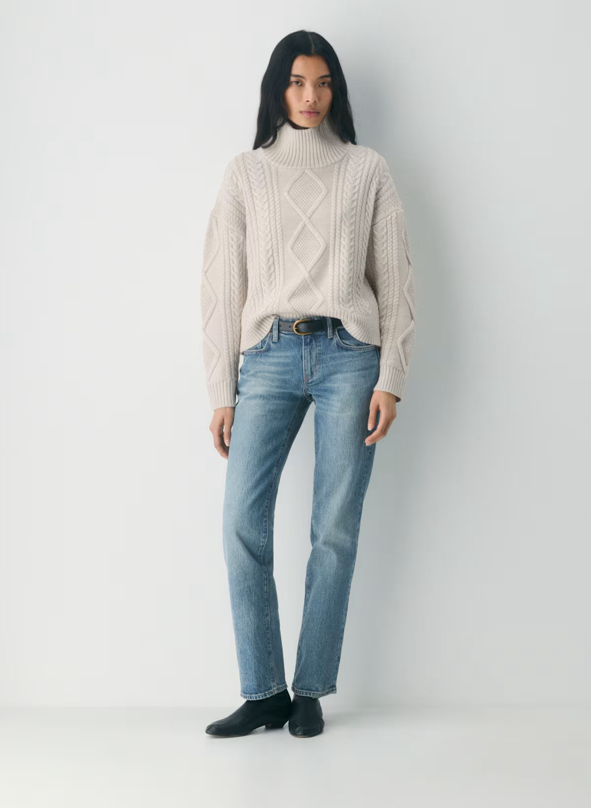 Heritage Knit Merino Wool Hi-hip Turtleneck