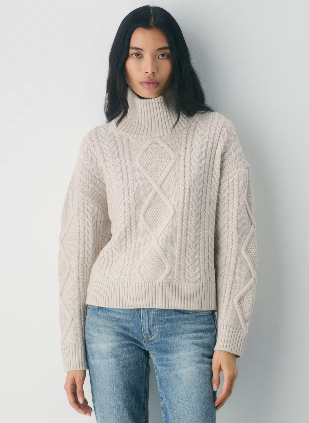 Heritage Knit Merino Wool Hi-hip Turtleneck