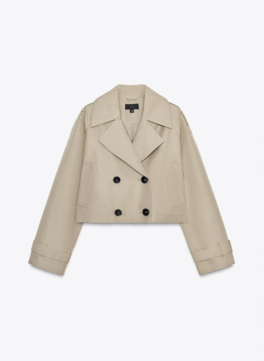 Double-Breasted Short Trench Coat