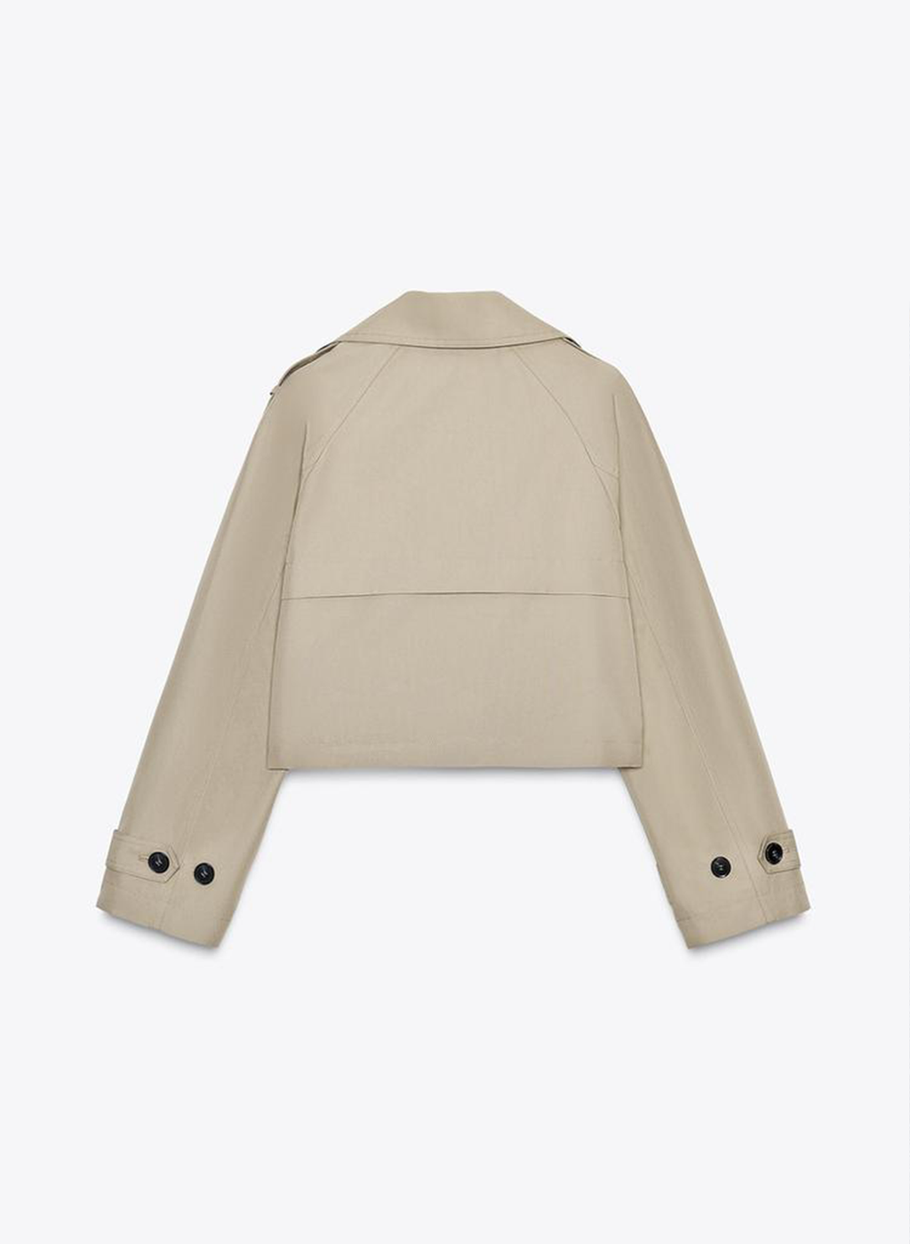 Double-Breasted Short Trench Coat
