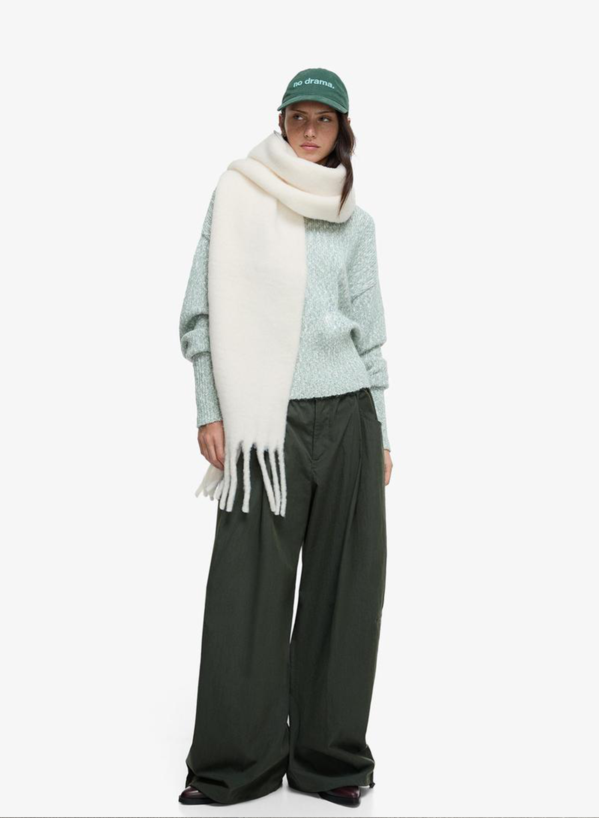 The Cream Cascade Scarf