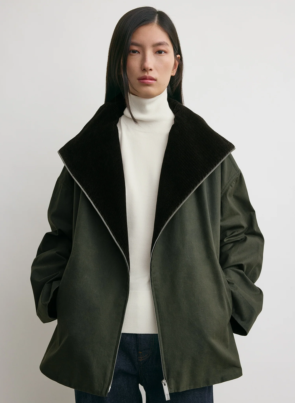 Zipped country jacket forest