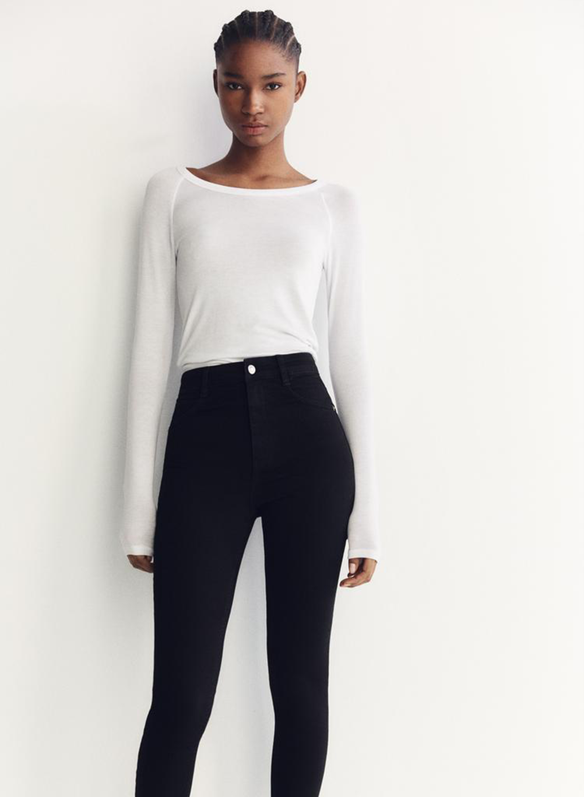 High-Waist Skinny Jeans