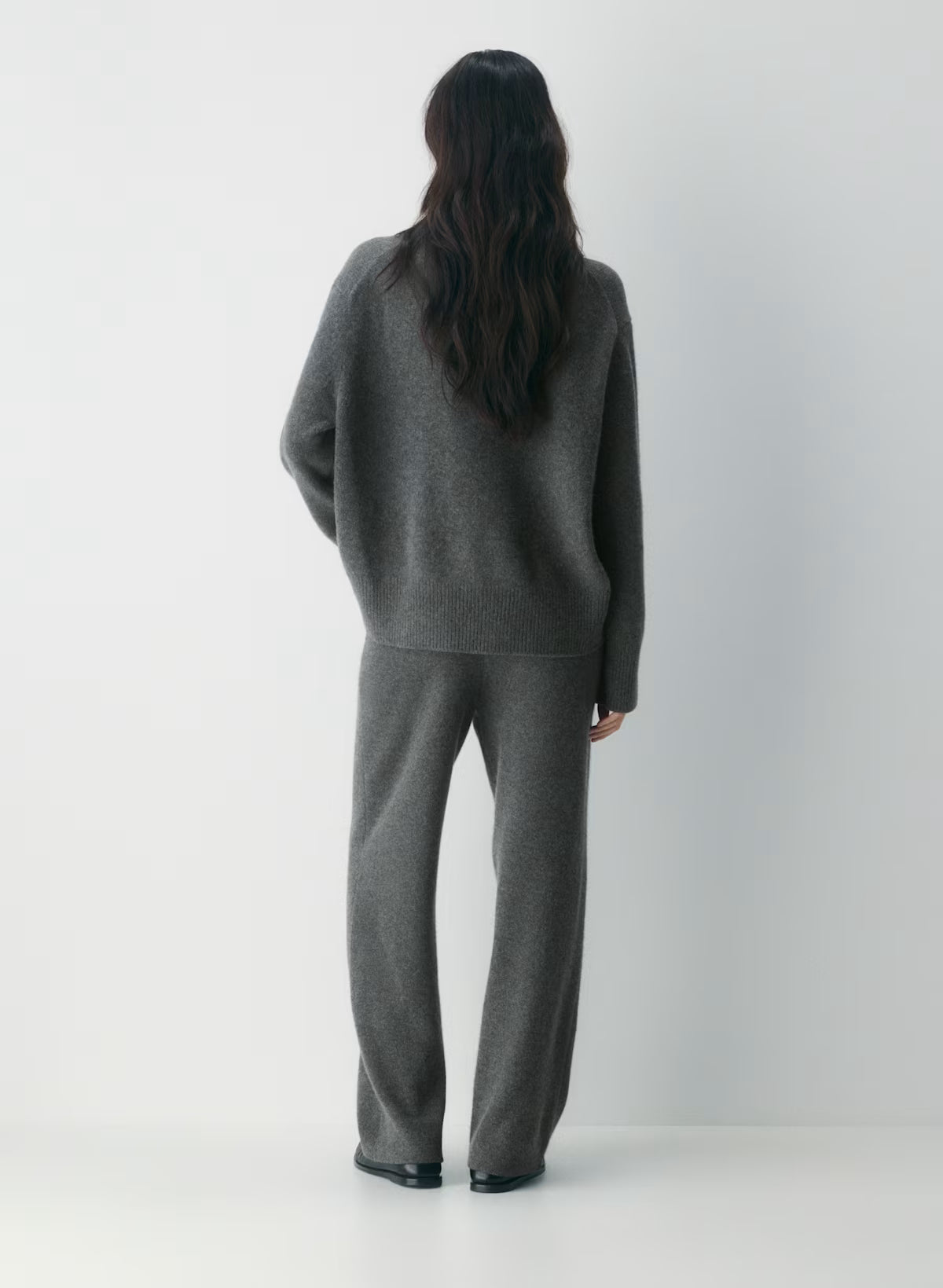 Essential Cashmere Hi-rise Wide Pant