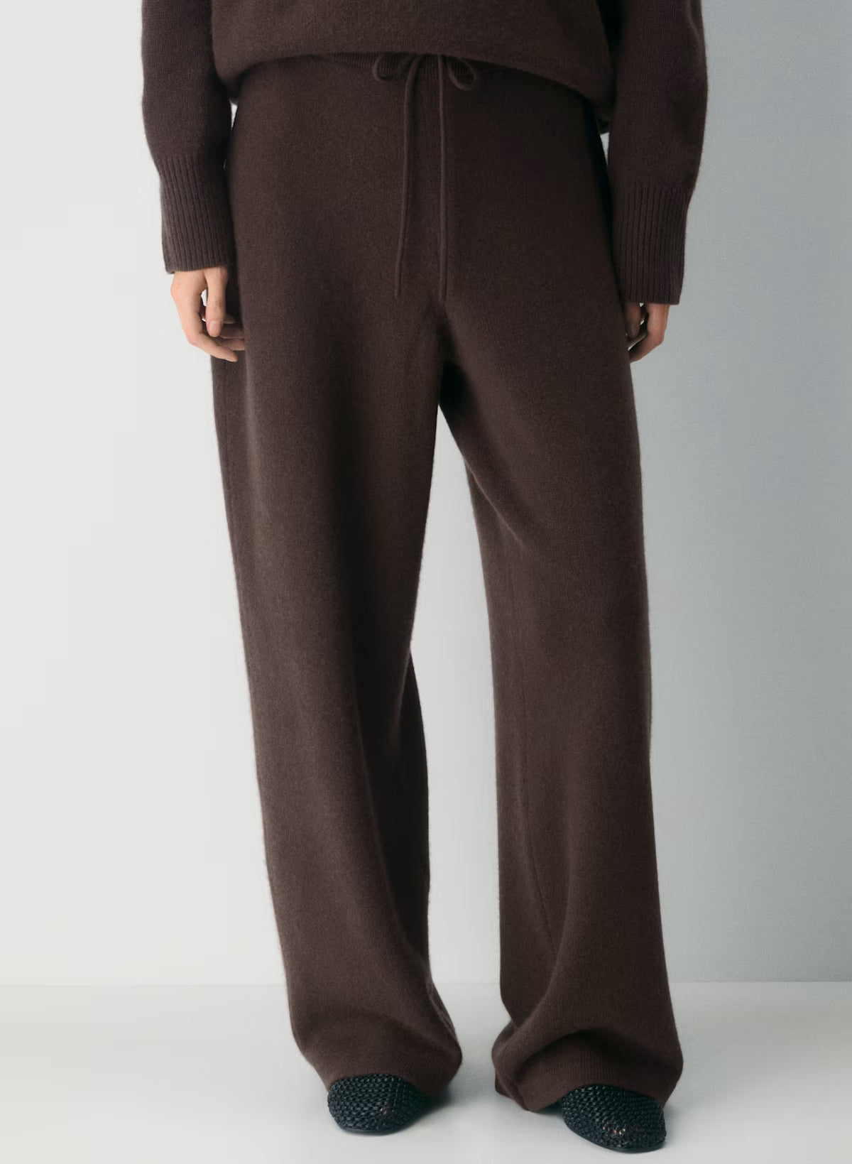 Essential Cashmere Hi-rise Wide Pant