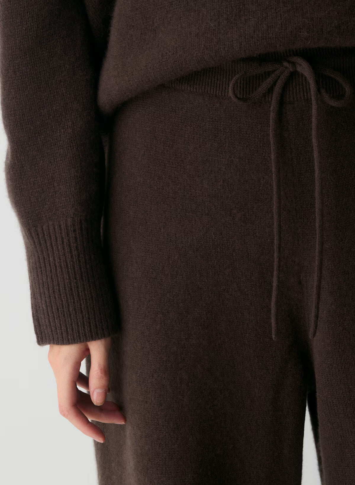 Essential Cashmere Hi-rise Wide Pant