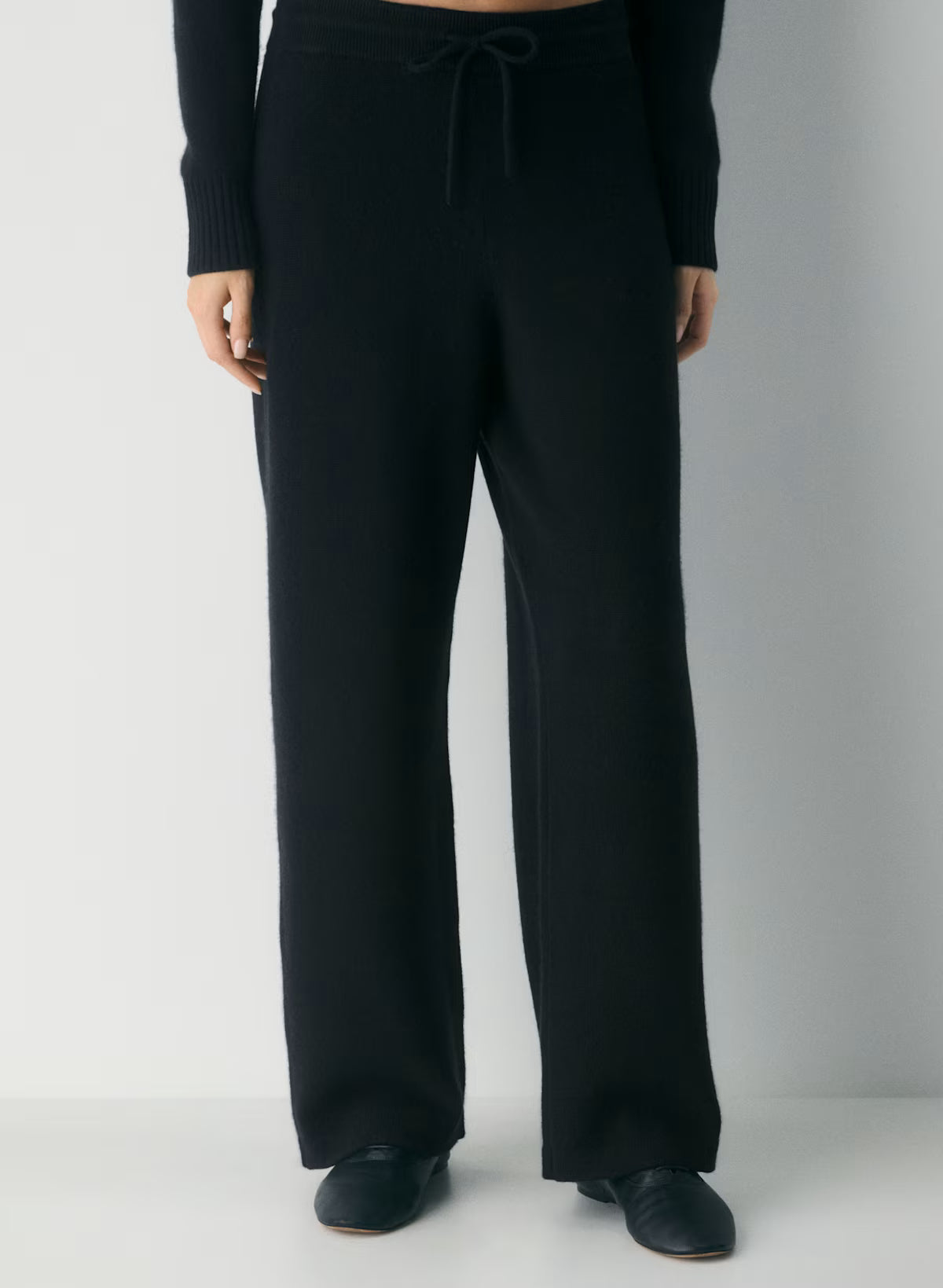 Essential Cashmere Hi-rise Wide Pant