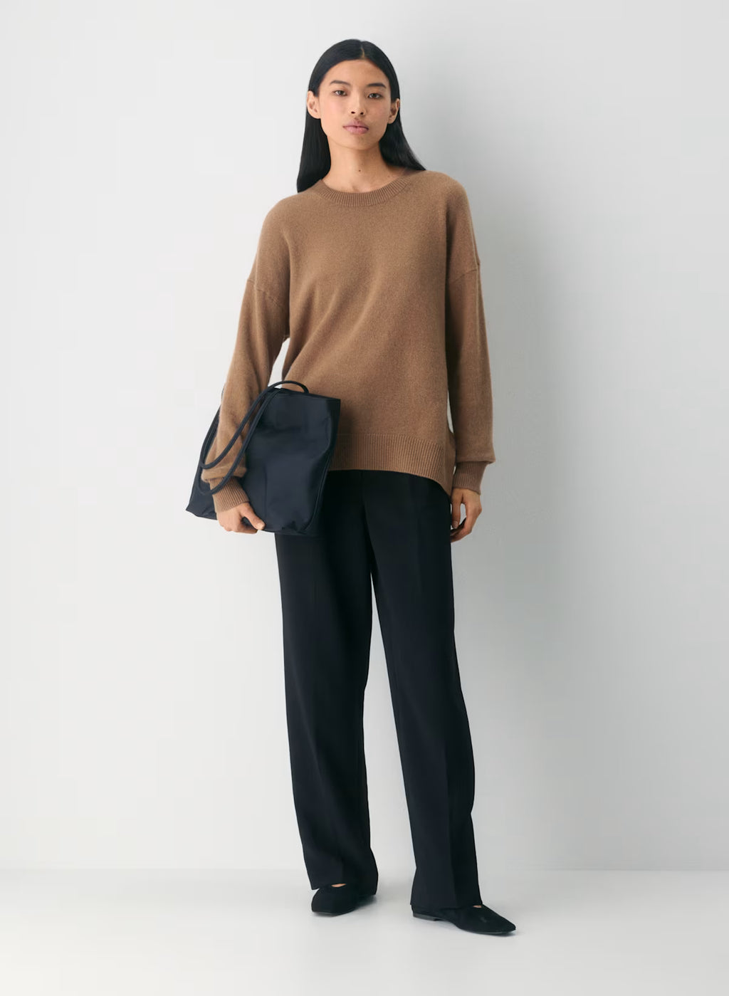 Feather Cashmere Relaxed Crew Sweater