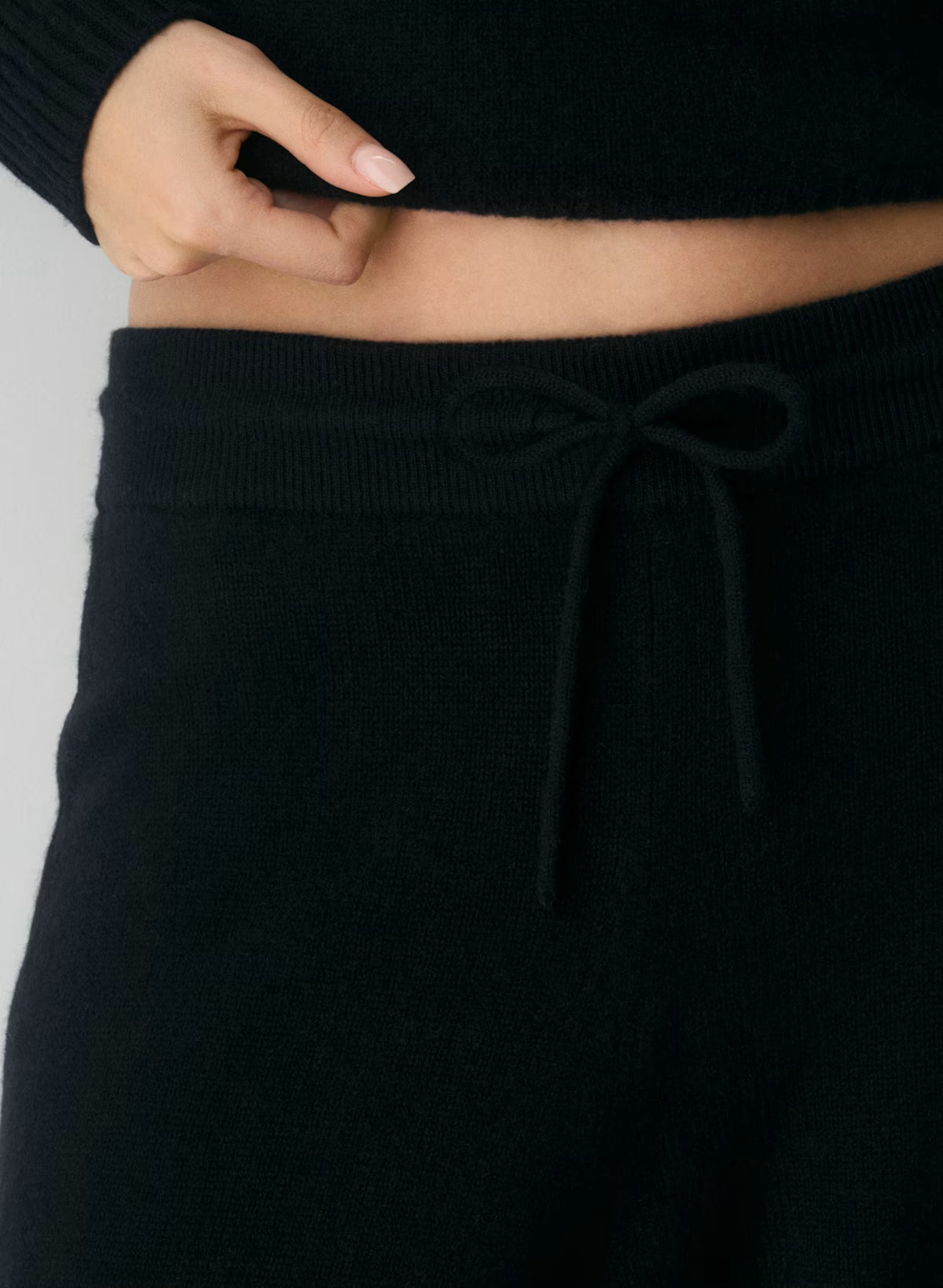 Essential Cashmere Hi-rise Wide Pant