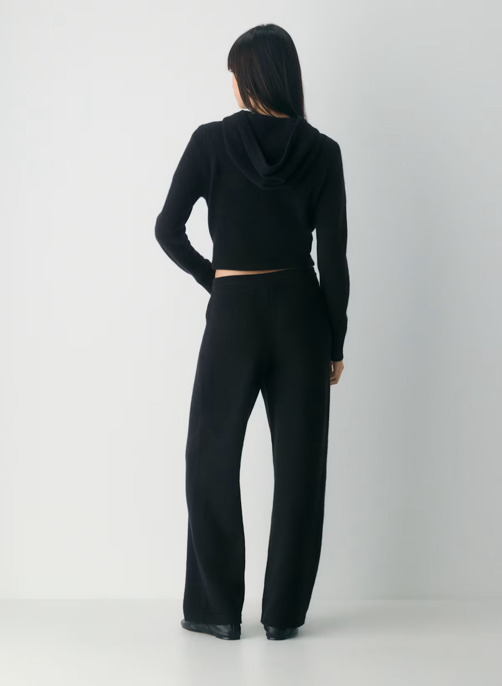 Essential Cashmere Hi-rise Wide Pant