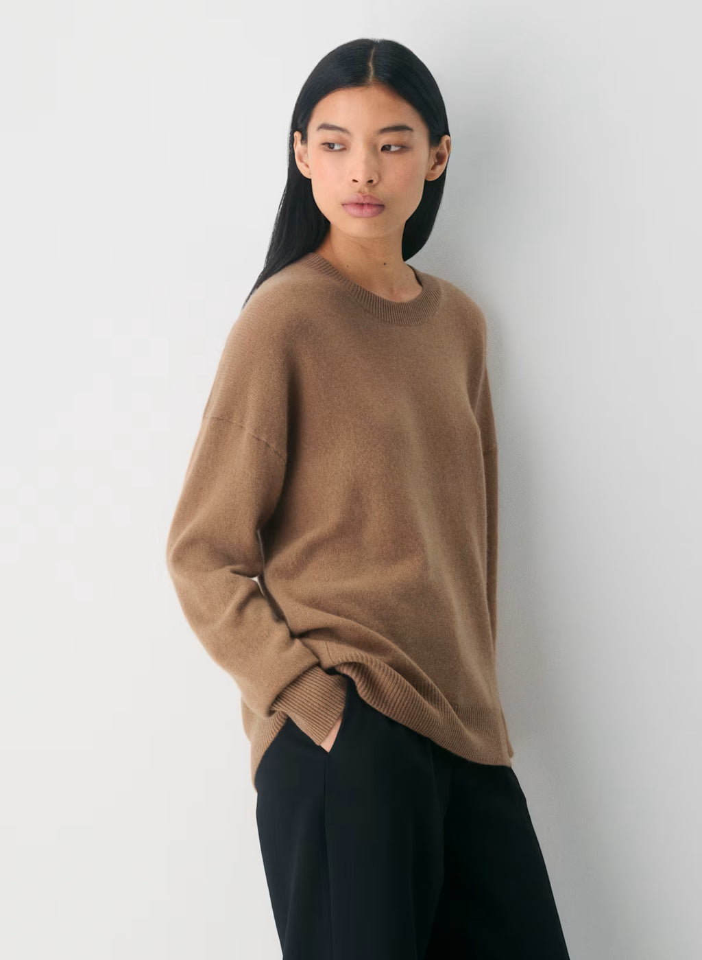 Feather Cashmere Relaxed Crew Sweater