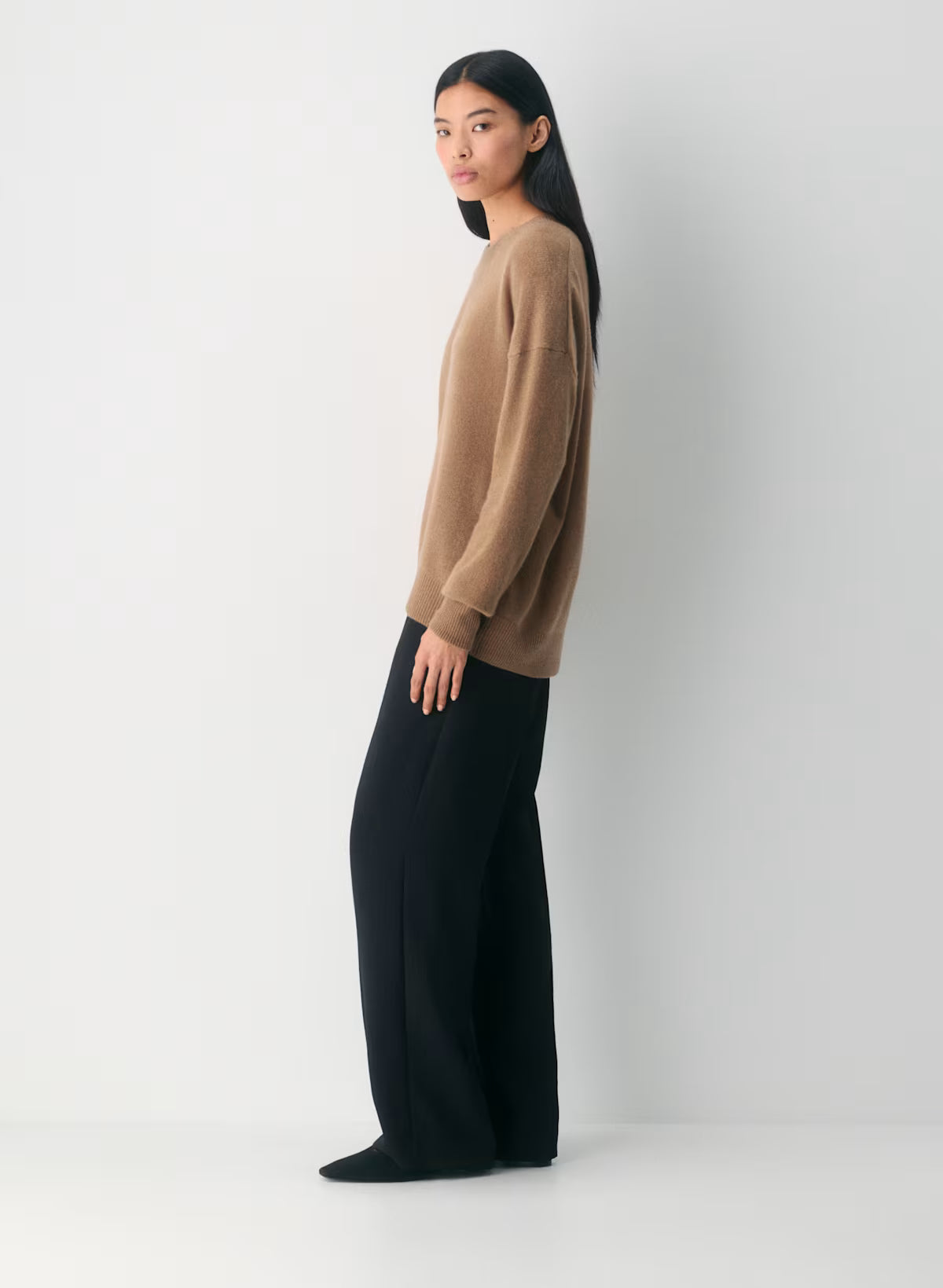 Feather Cashmere Relaxed Crew Sweater