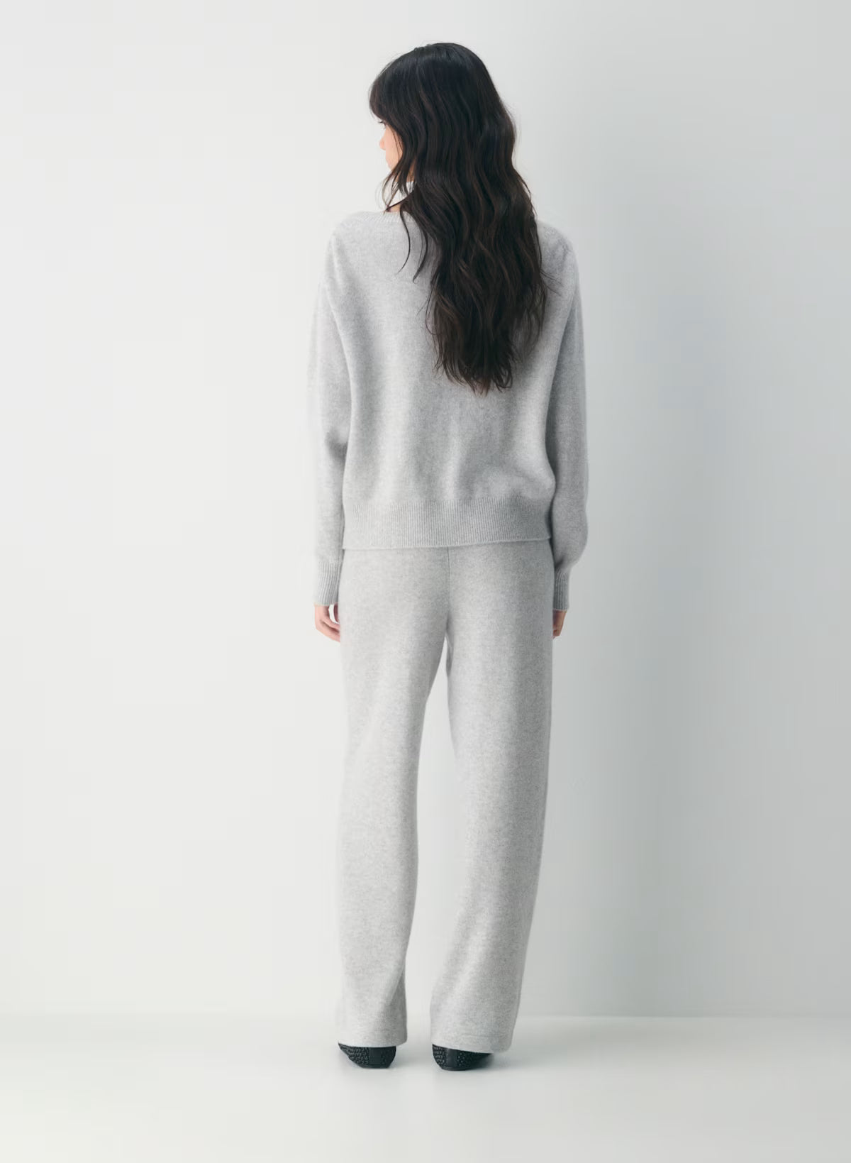 Essential Cashmere Hi-rise Wide Pant