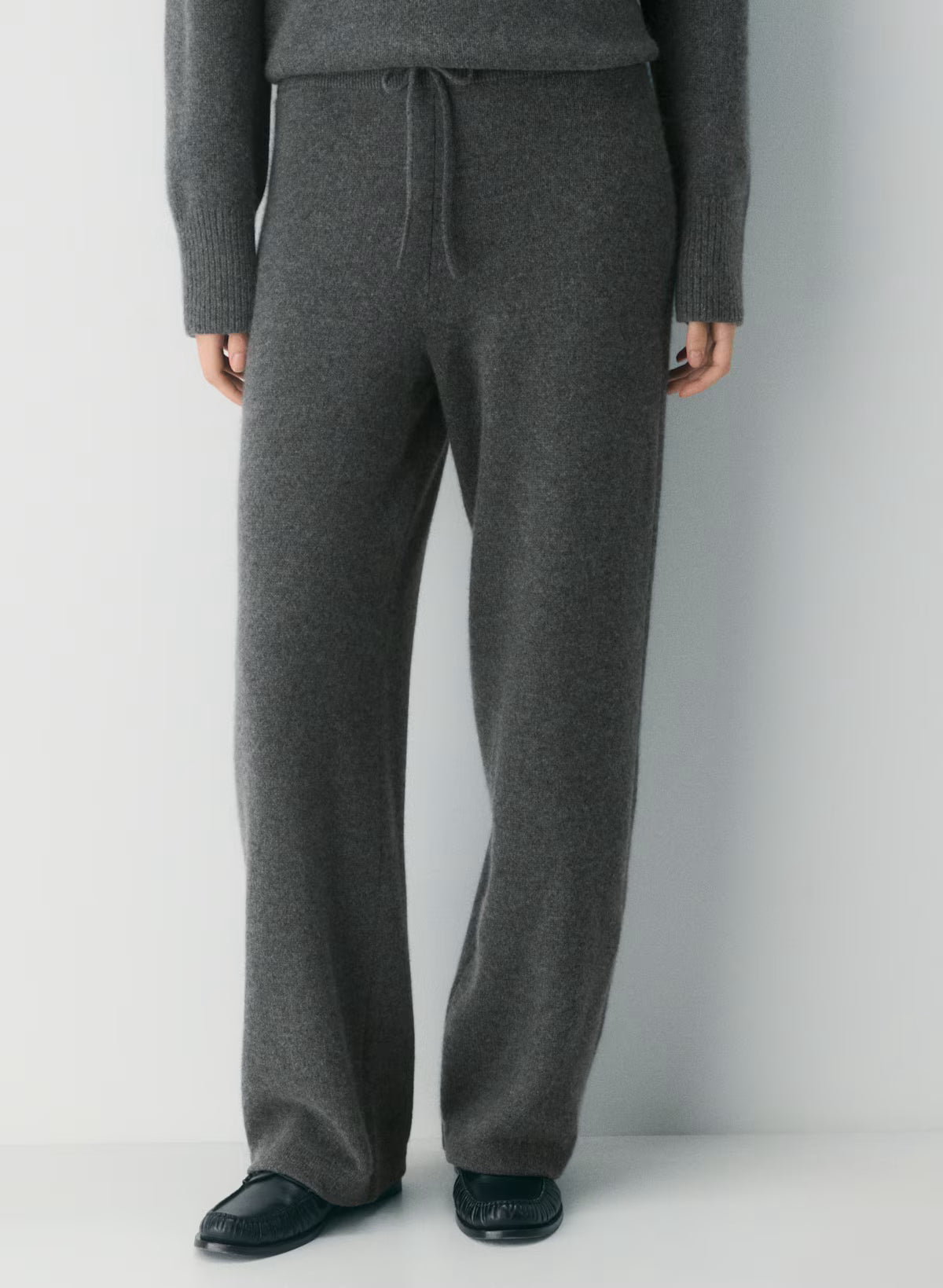 Essential Cashmere Hi-rise Wide Pant