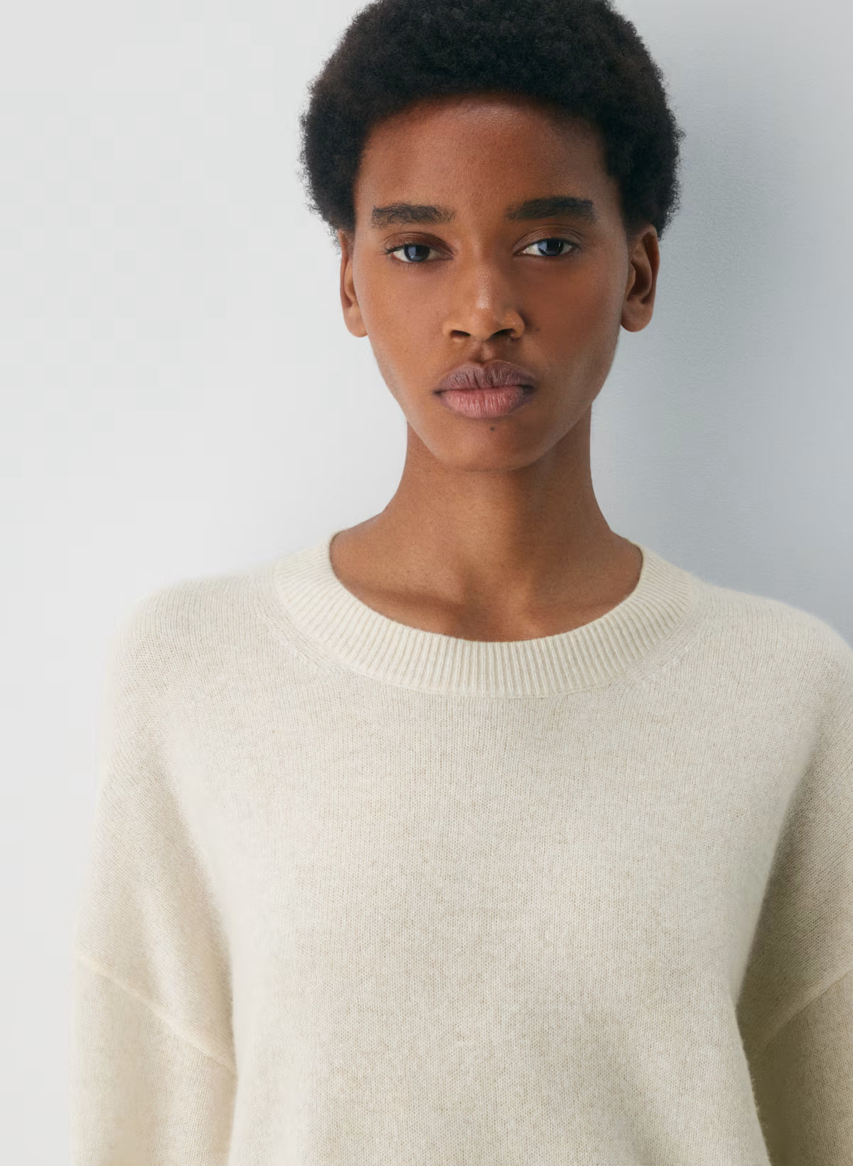 Feather Cashmere Relaxed Crew Sweater