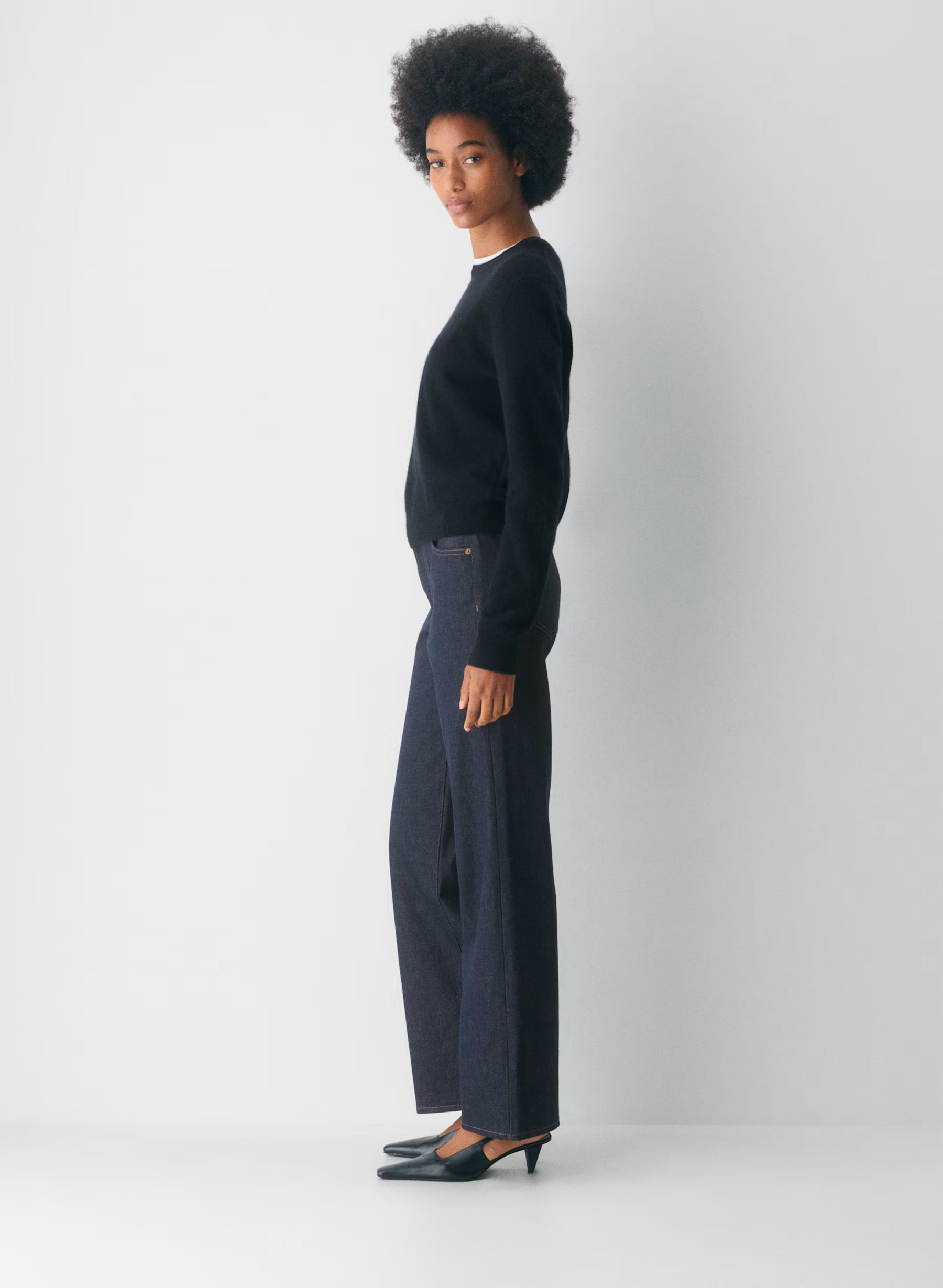 Denim Forum The Farrah Hi-rise Wide Jean