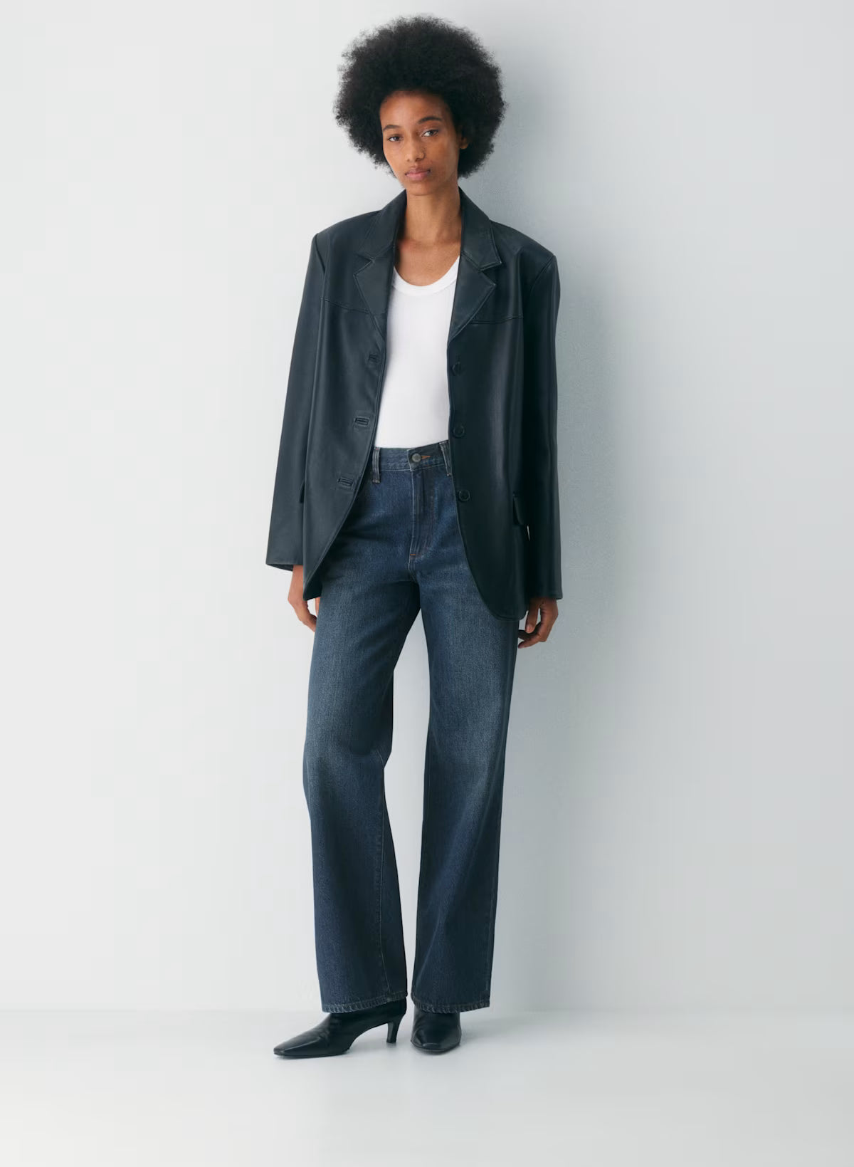 Denim Forum The Farrah Hi-rise Wide Jean