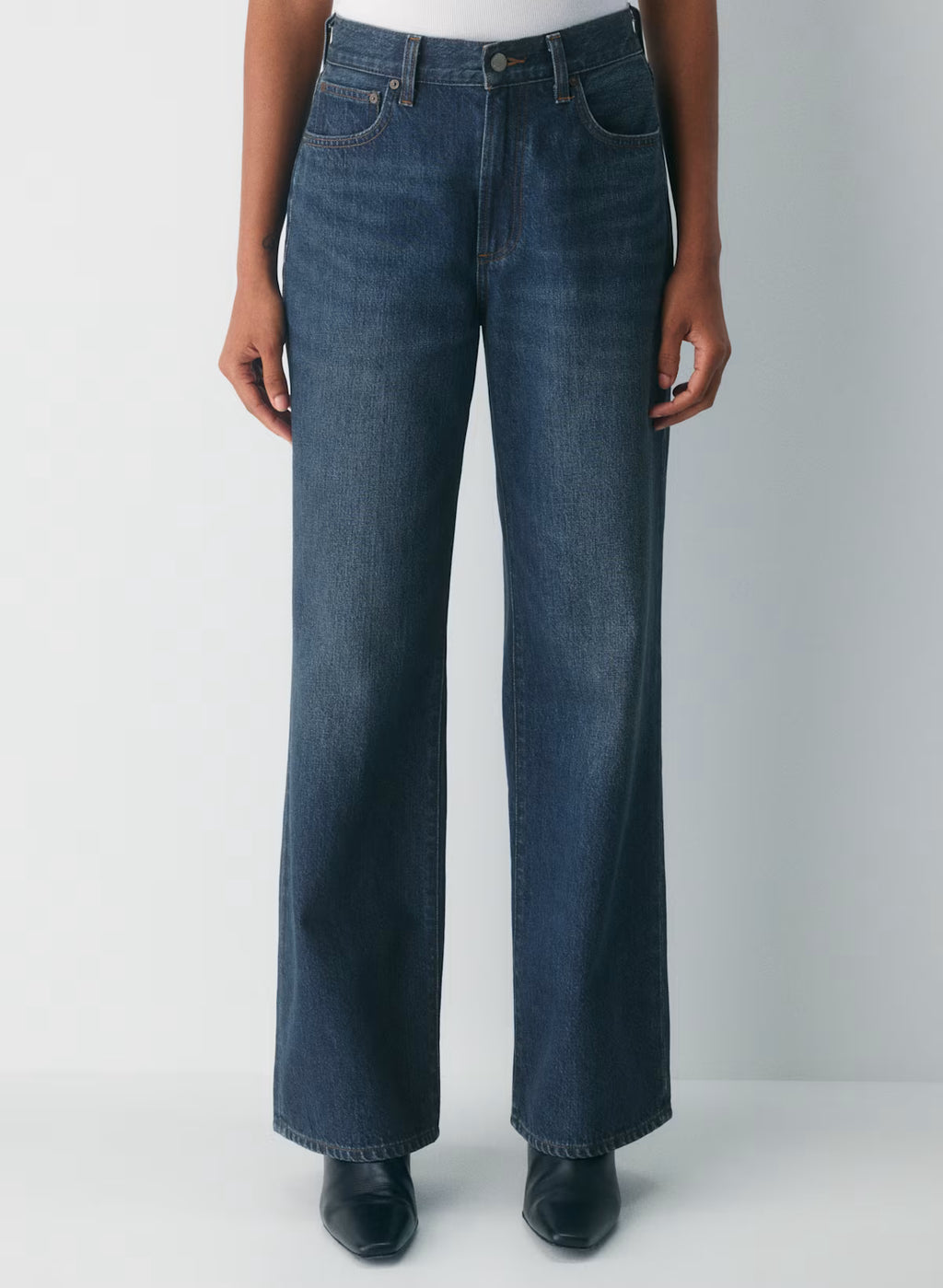 Denim Forum The Farrah Hi-rise Wide Jean