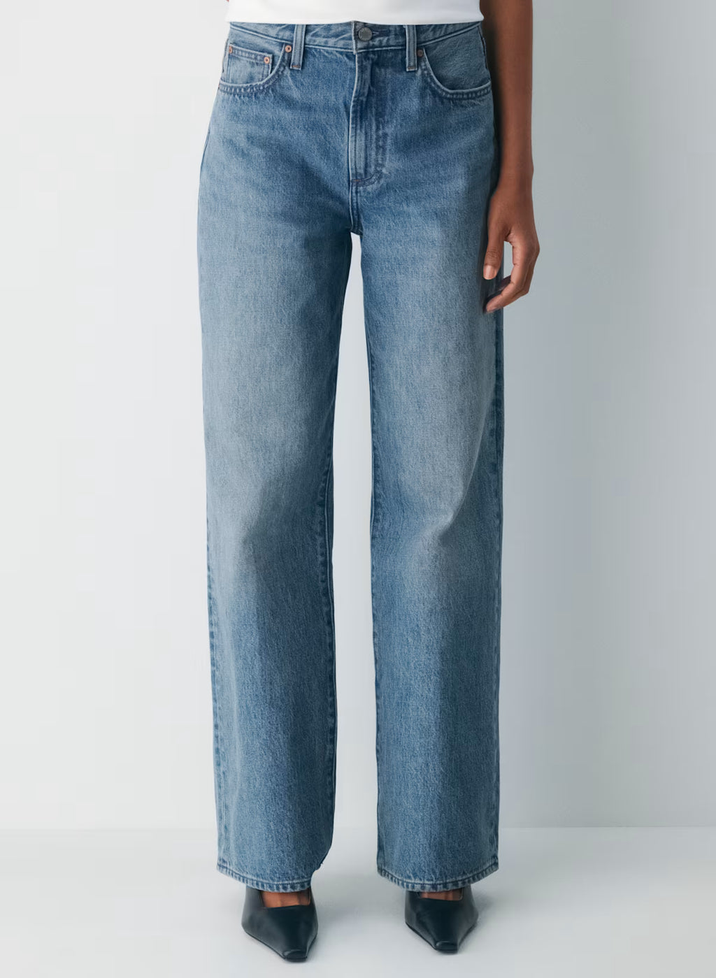 Denim Forum The Farrah Hi-rise Wide Jean