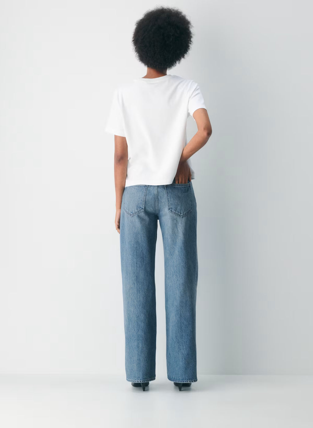 Denim Forum The Farrah Hi-rise Wide Jean