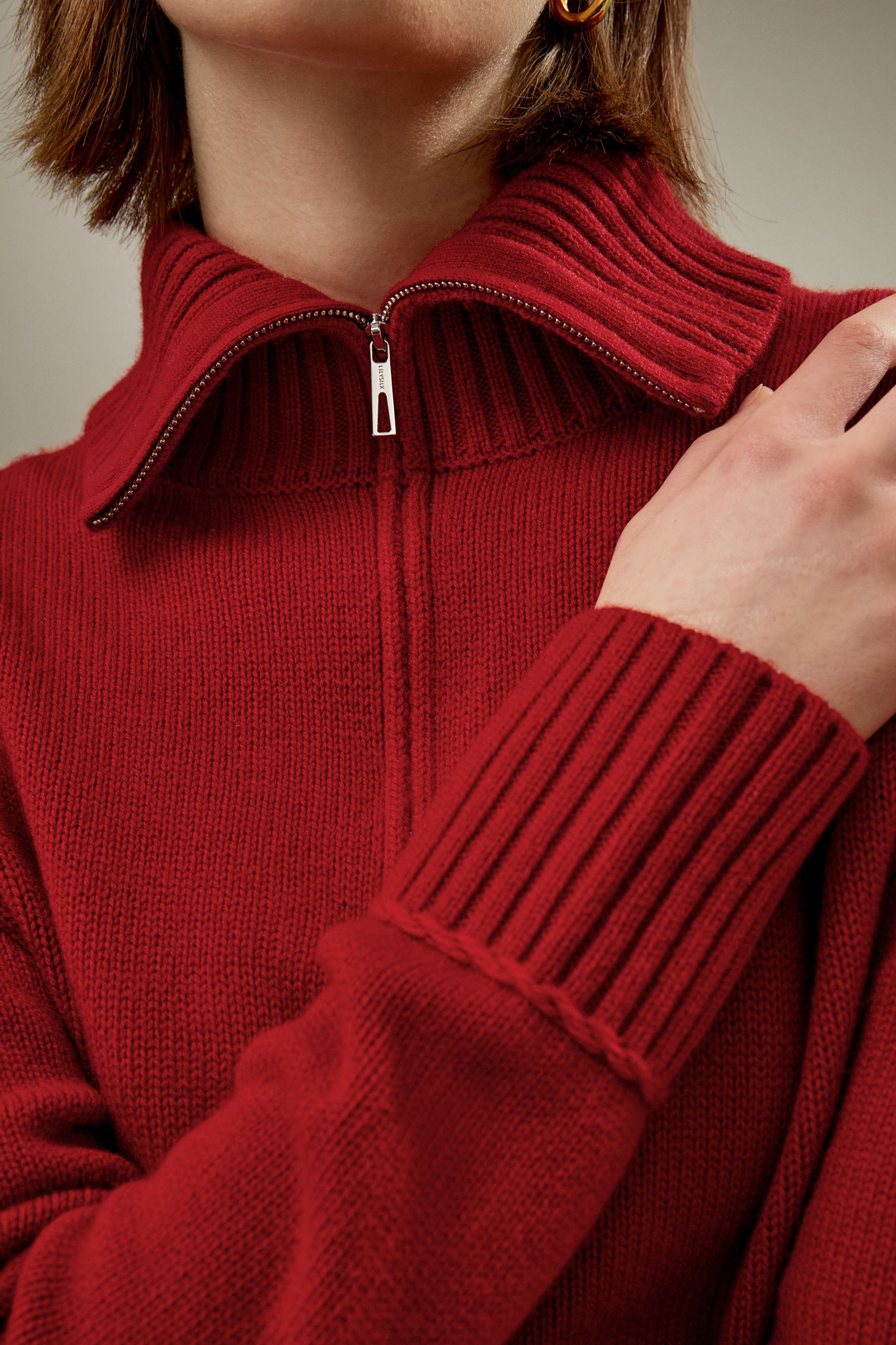 Relaxed Fit Wool-Cashmere Blend Sweater