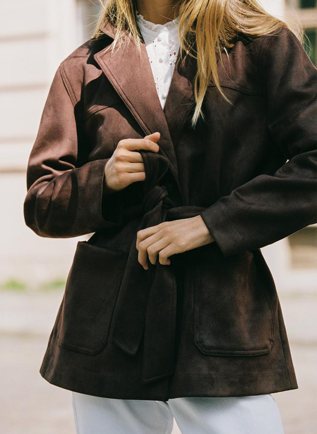 The Suede Belted Jacket