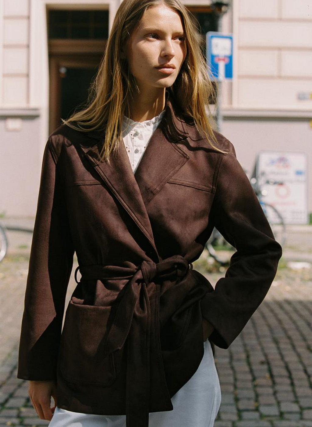 The Suede Belted Jacket