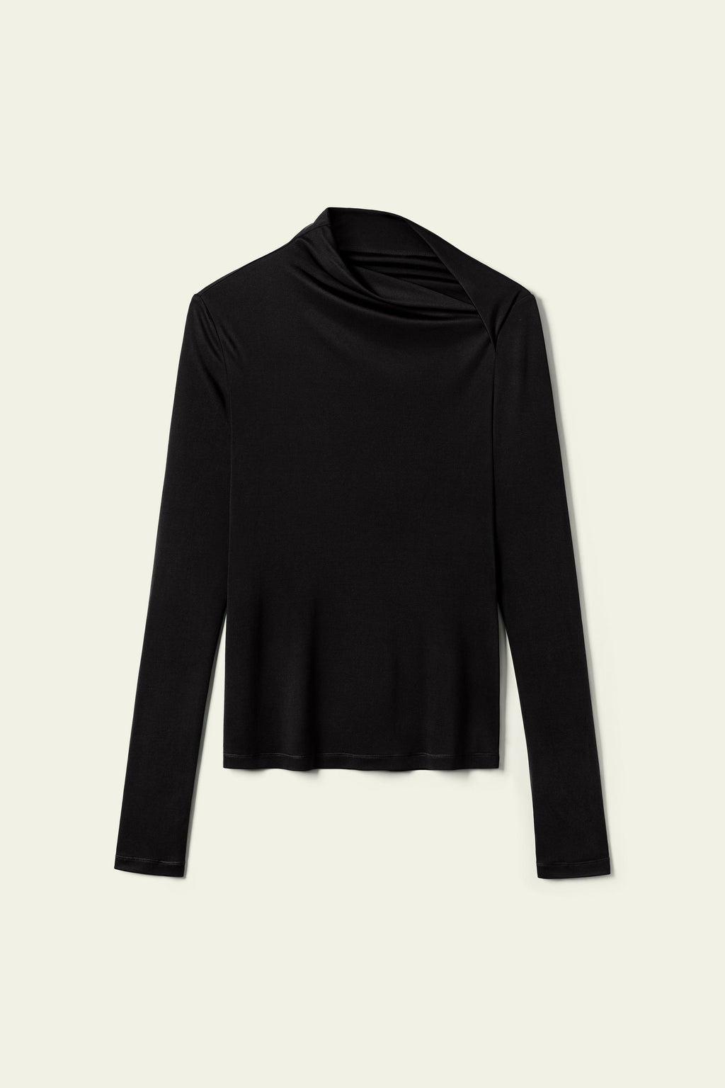 Slim Fitted Silk Jersey Long Sleeve Top