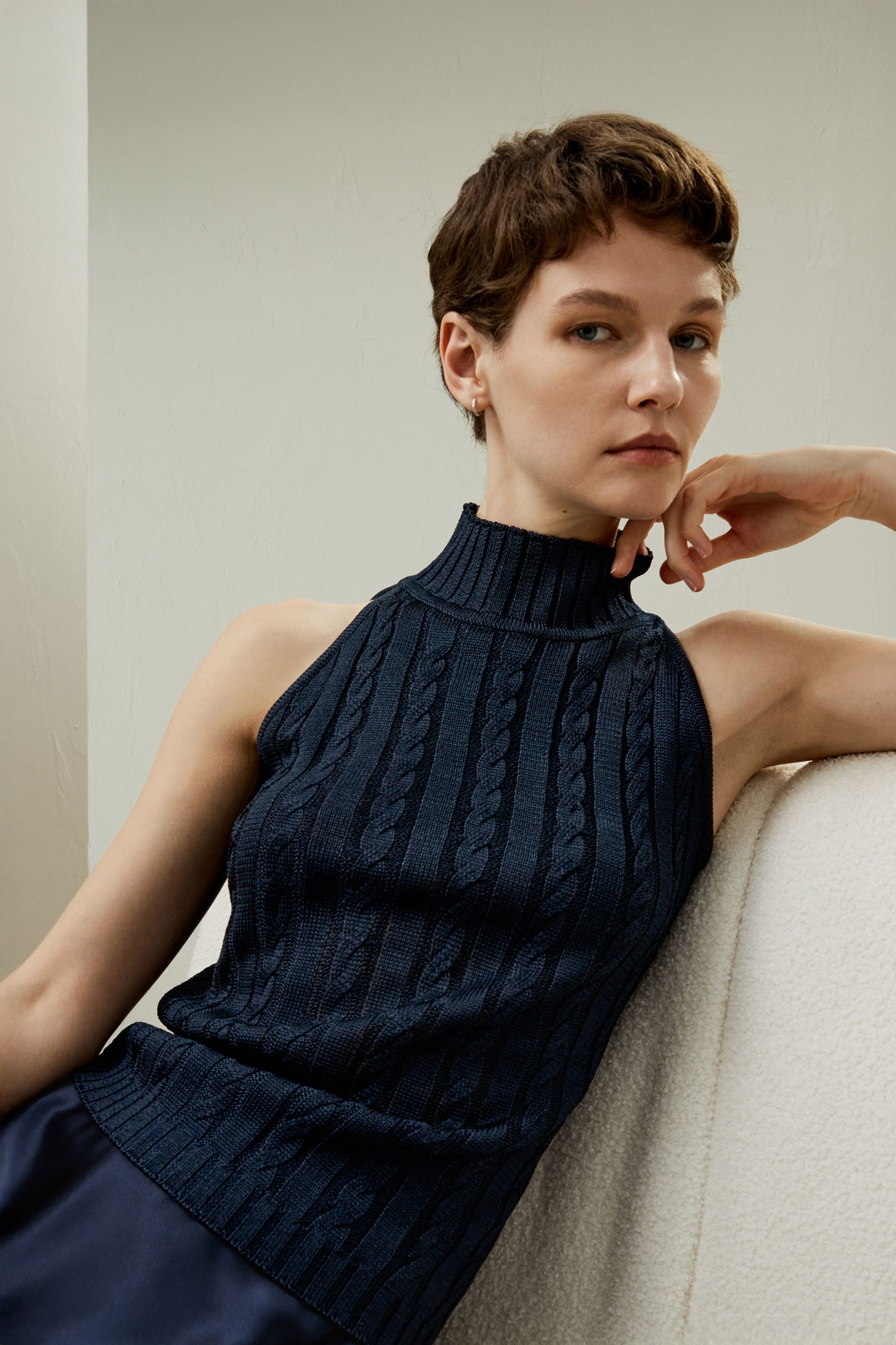 Wild Silk Sleeveless Sweater