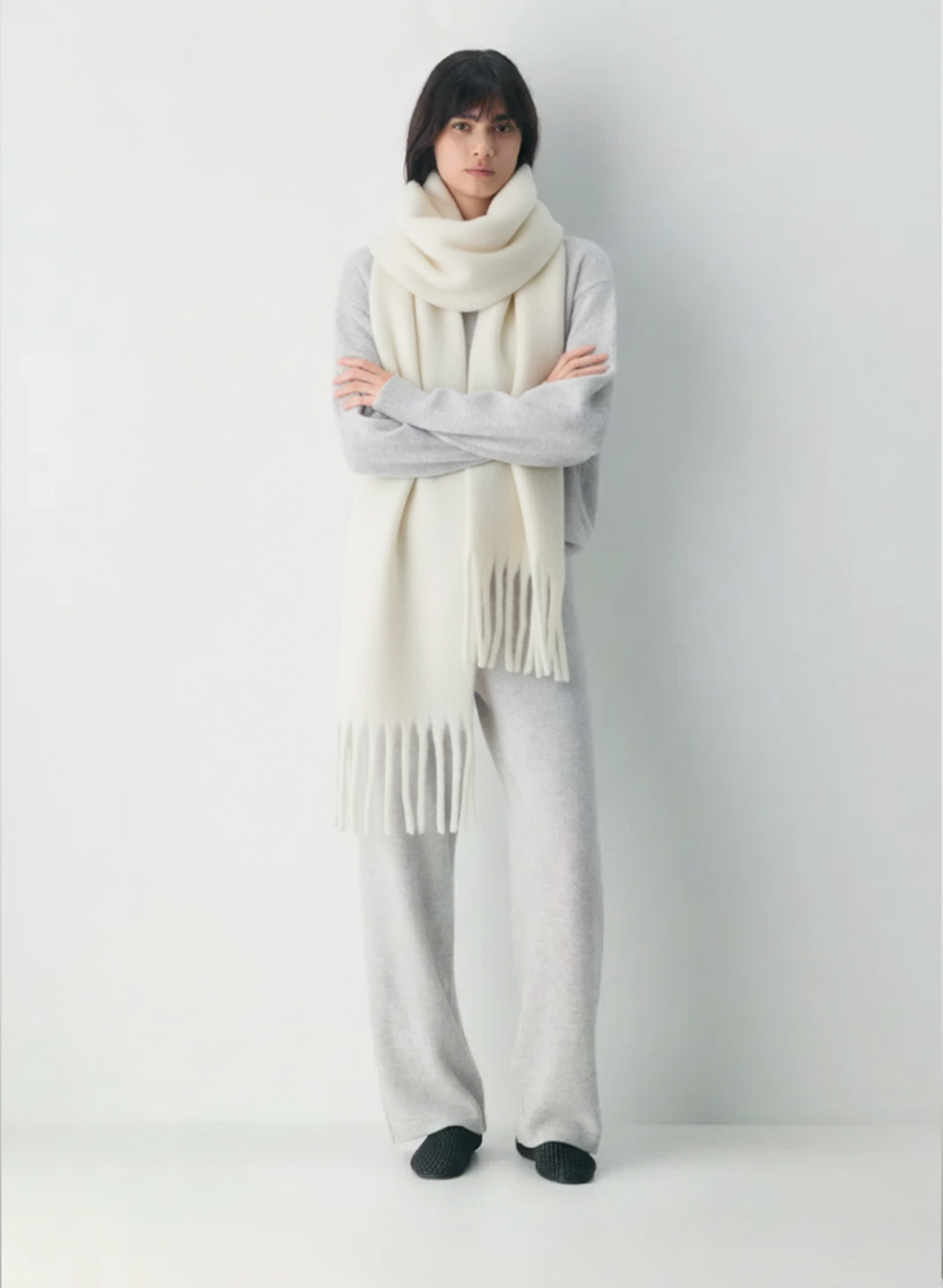 The Cream Cascade Scarf