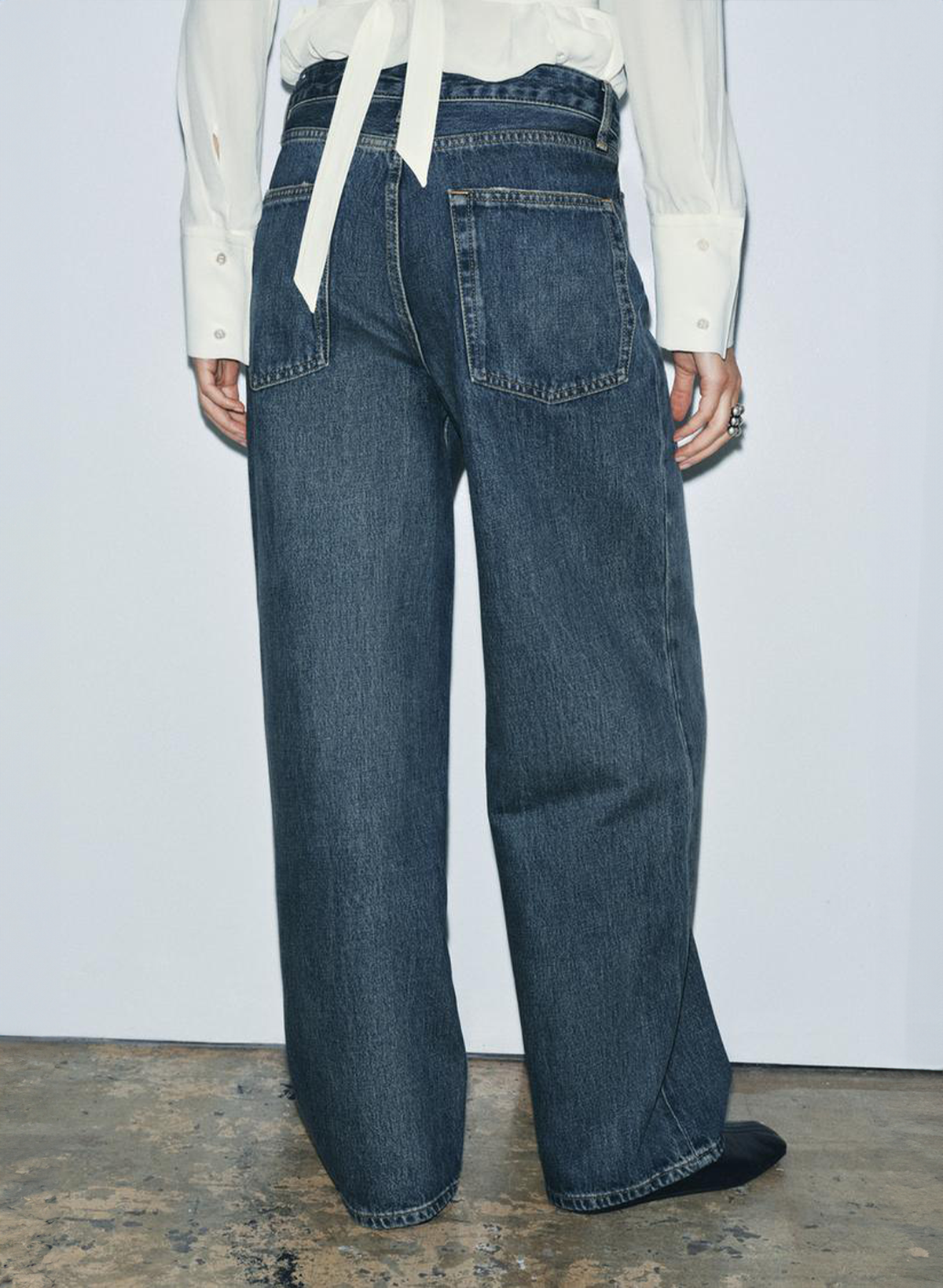Vintage Wash Straight Jeans