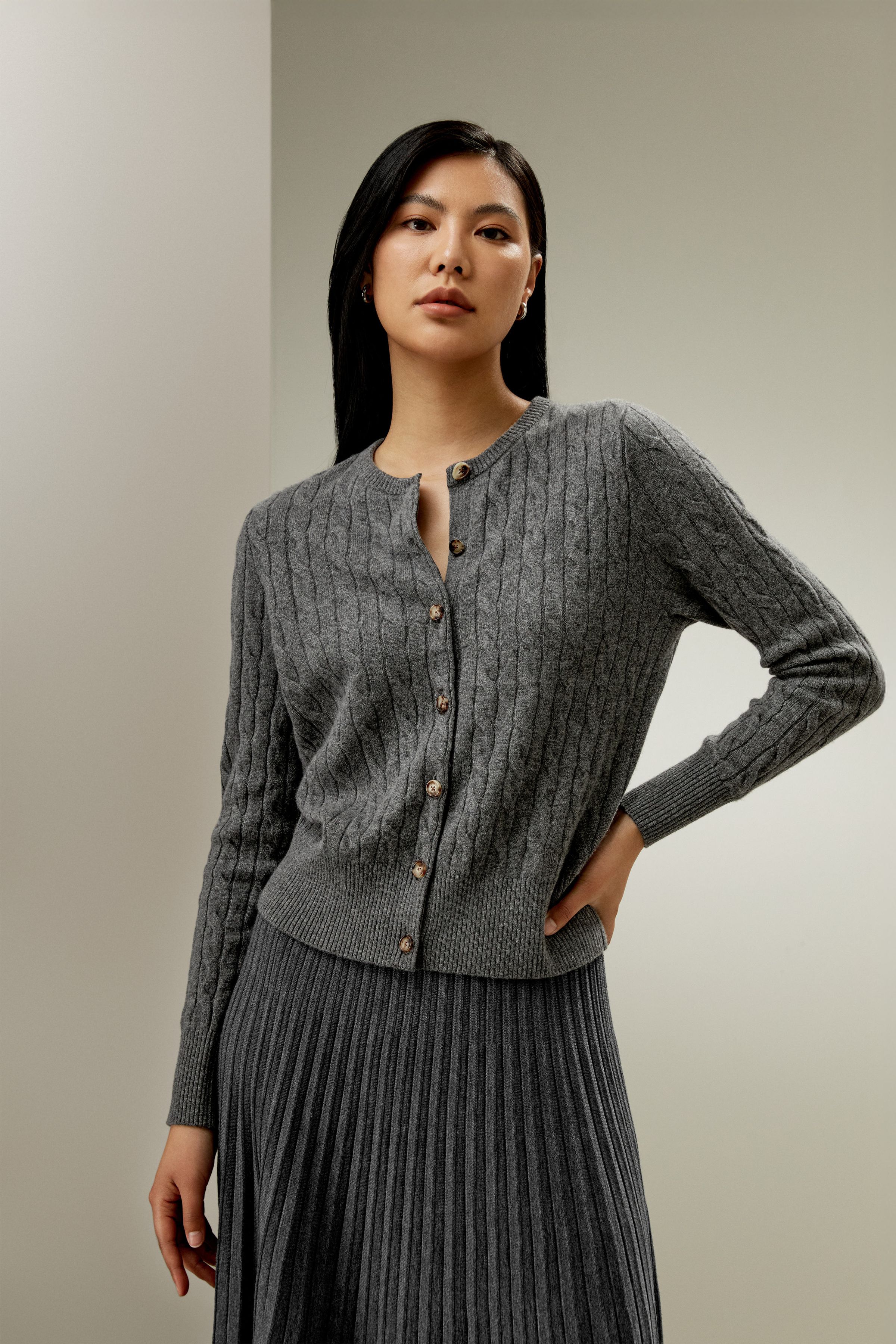 Baby Cashmere Cable-Knit Cardigan