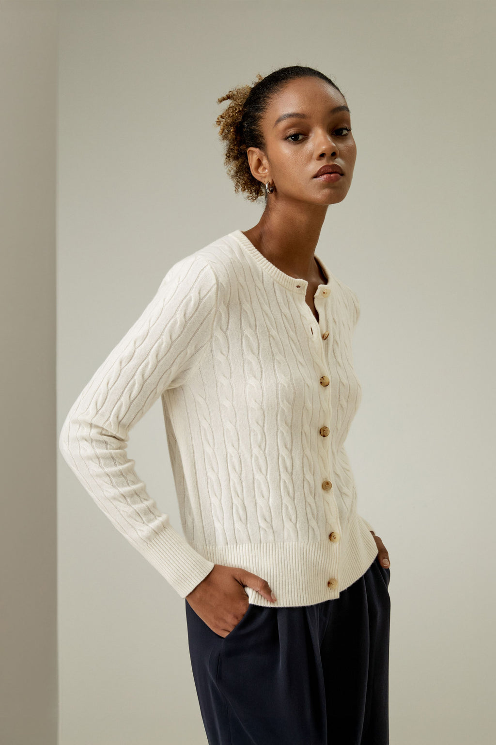 Baby Cashmere Cable-Knit Cardigan