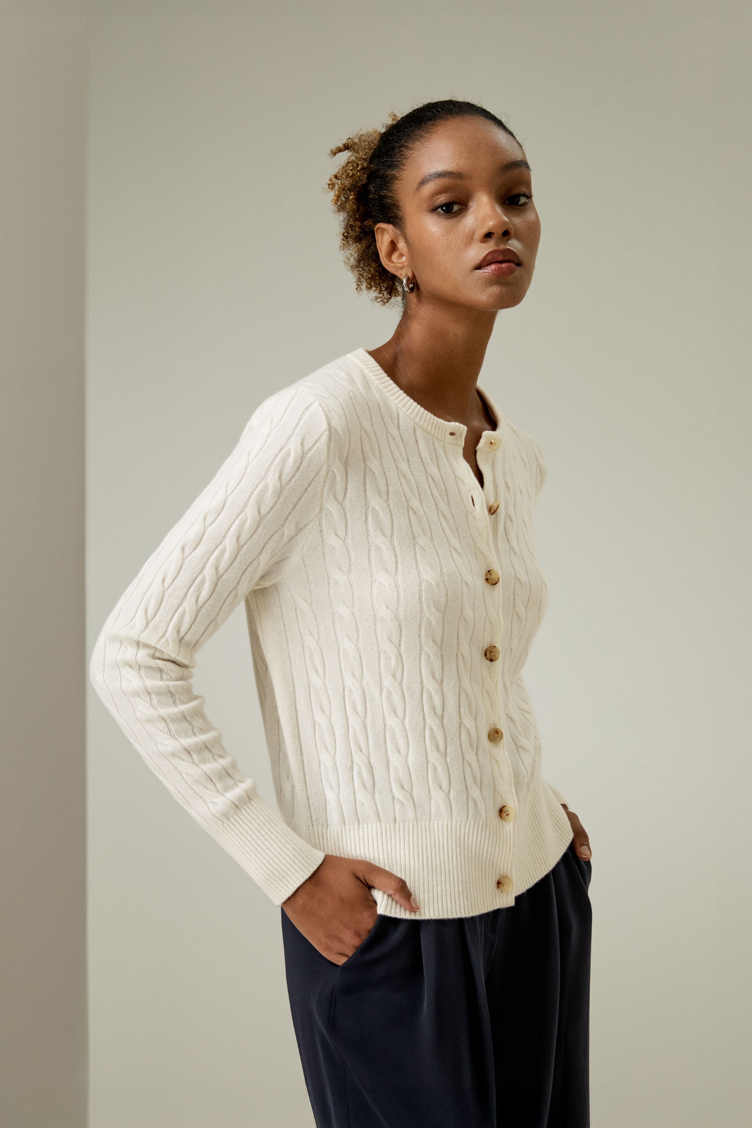 Baby Cashmere Cable-Knit Cardigan