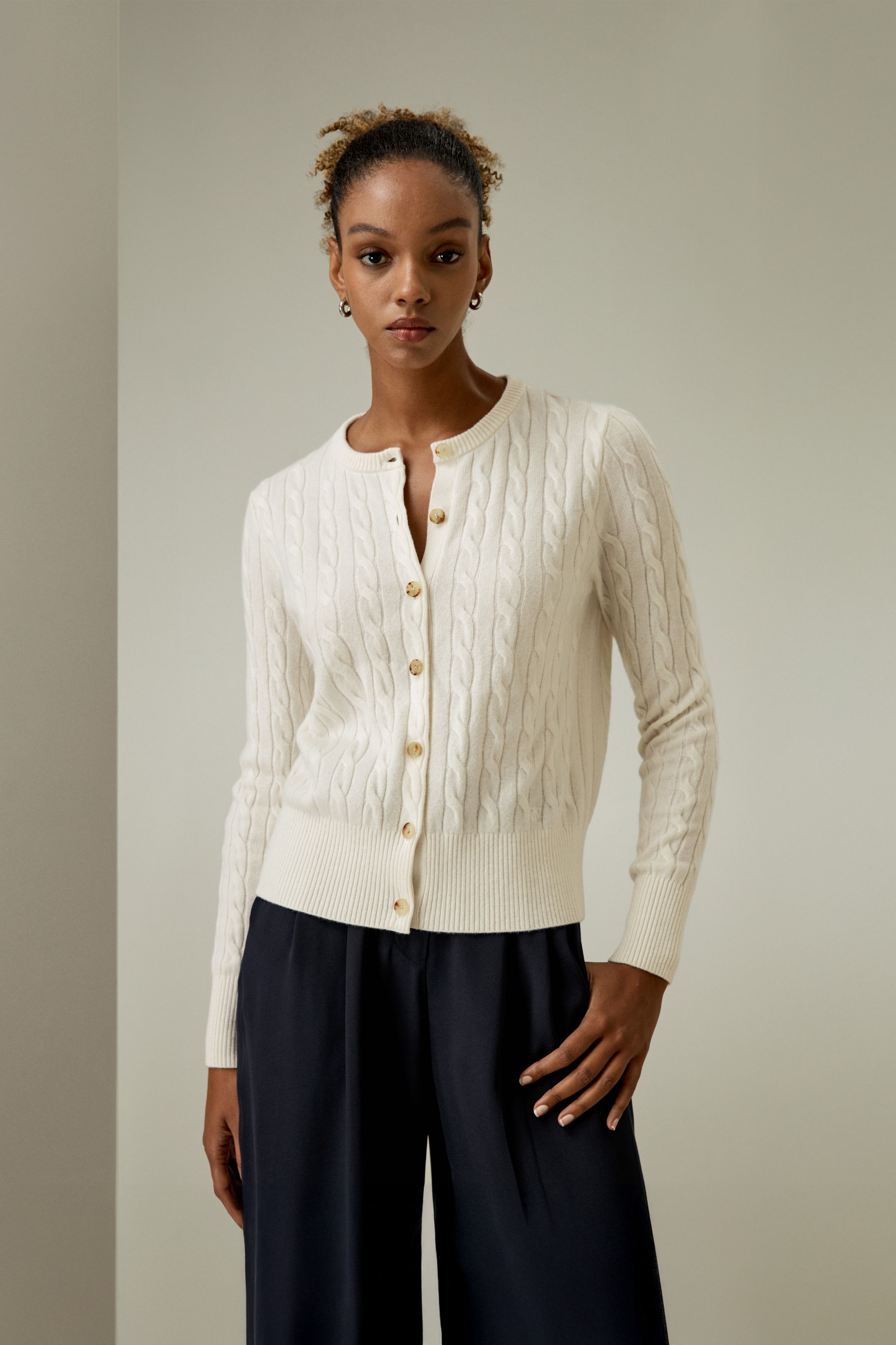 Baby Cashmere Cable-Knit Cardigan