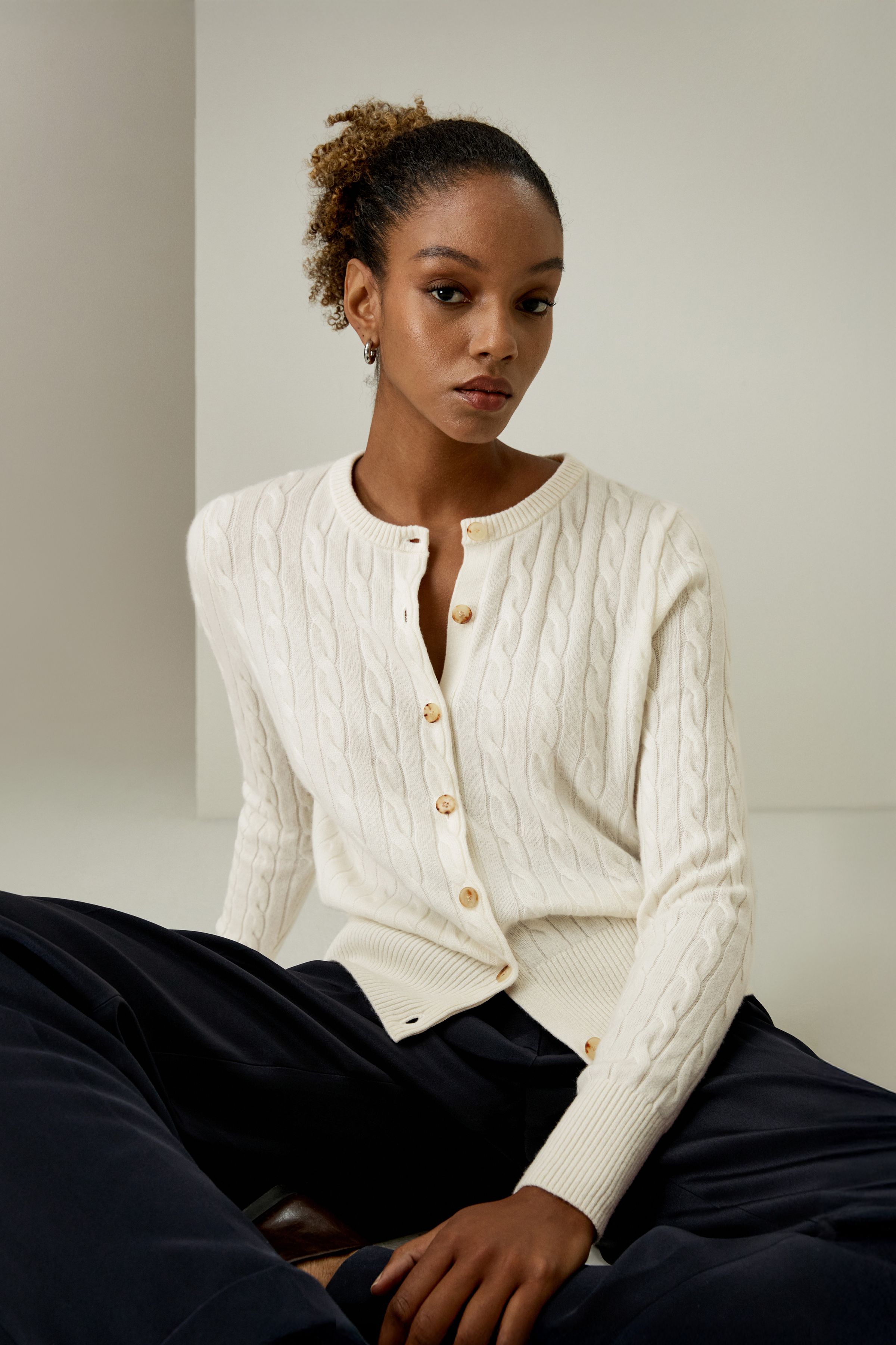 Baby Cashmere Cable-Knit Cardigan