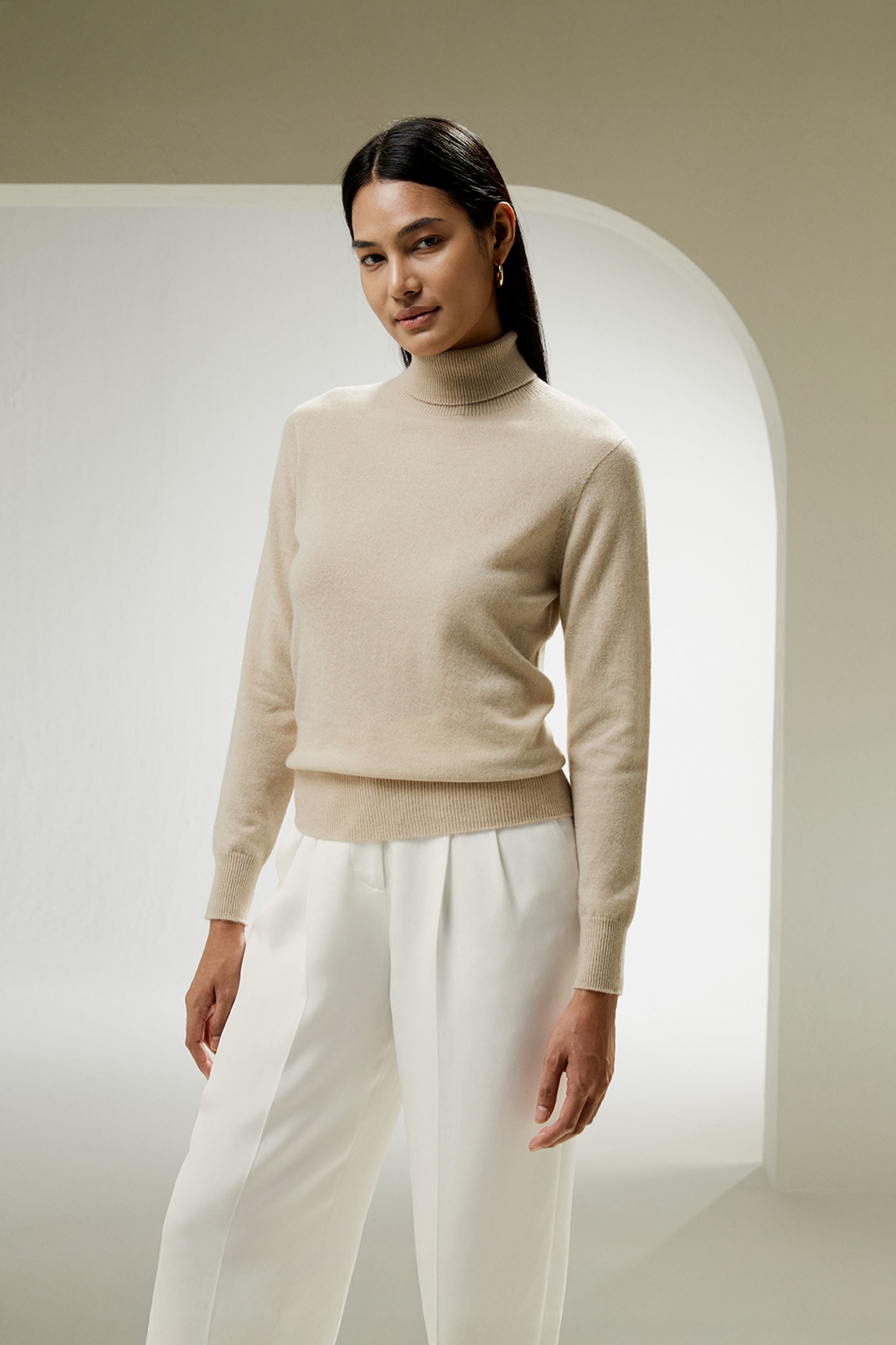 Pure Cashmere Turtleneck Sweater