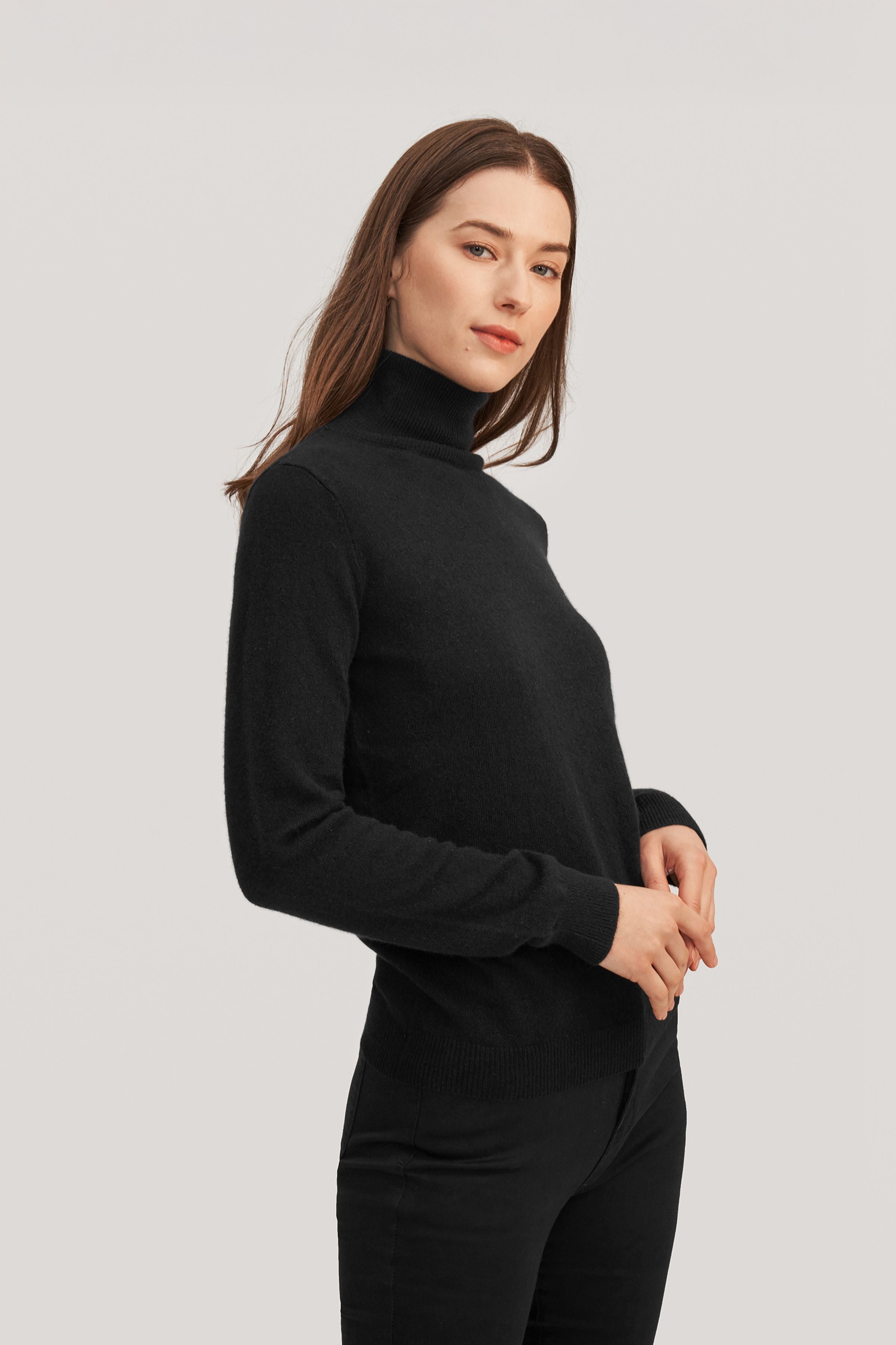 Pure Cashmere Turtleneck Sweater