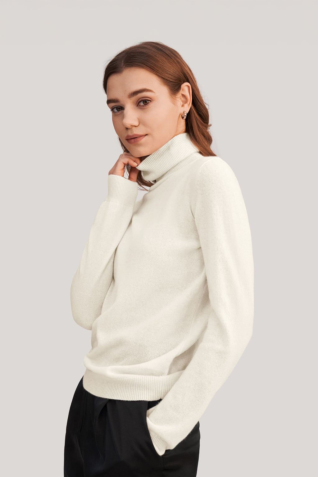Pure Cashmere Turtleneck Sweater